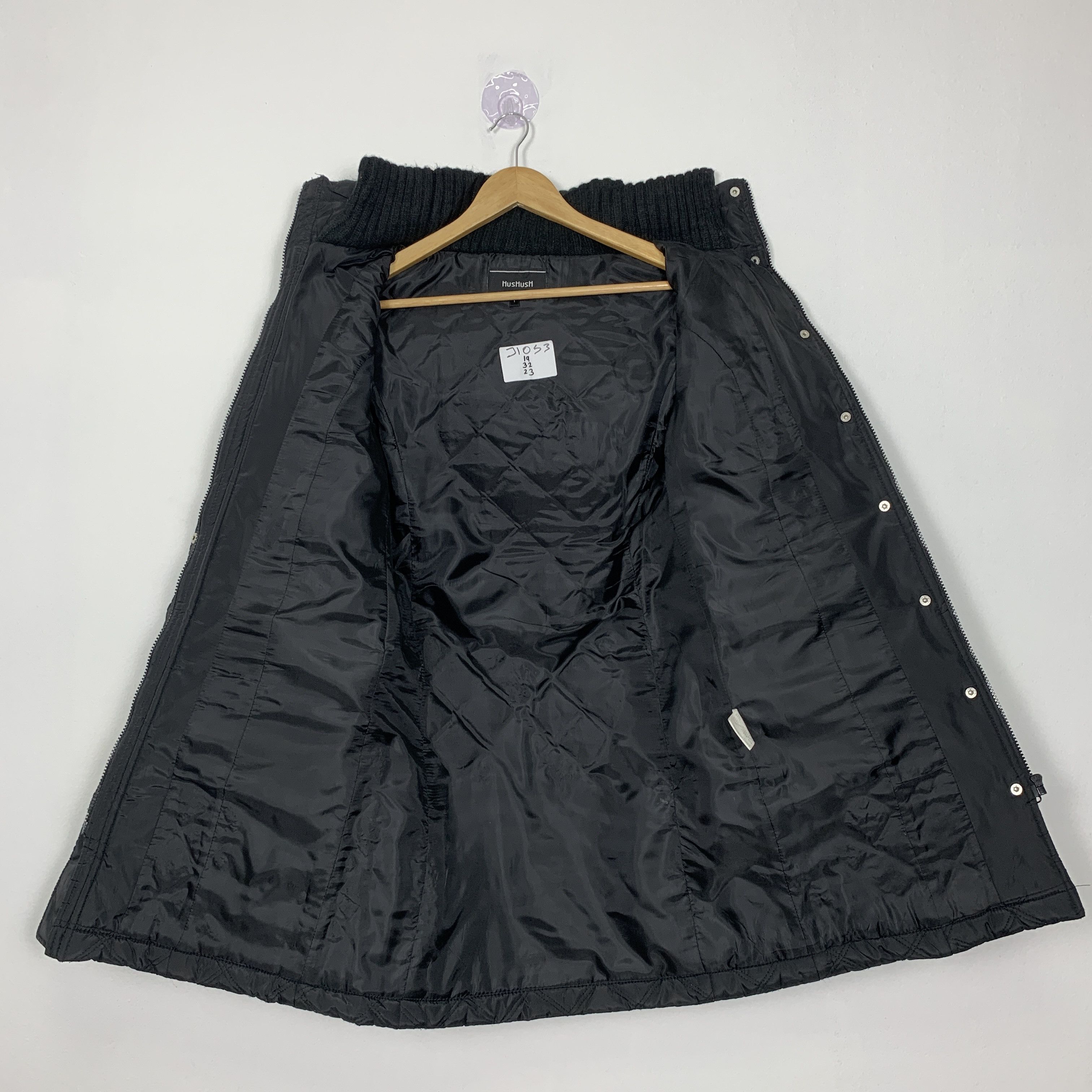 Japanese Brand Vintage HUSHUSH Quilted Lining Hoodie Long Jacket J1053 Size US S / EU 44-46 / 1 - 7 Thumbnail