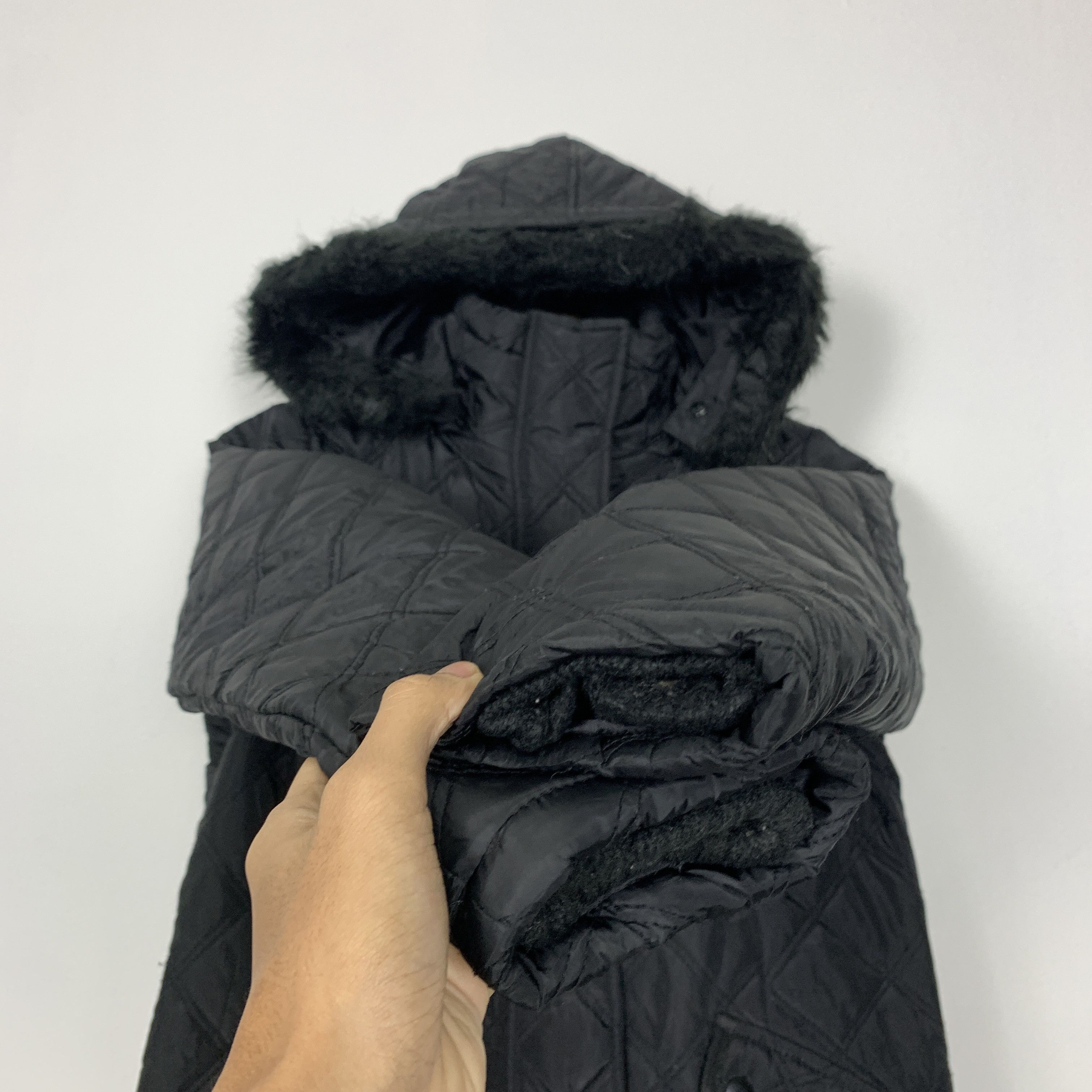 Japanese Brand Vintage HUSHUSH Quilted Lining Hoodie Long Jacket J1053 Size US S / EU 44-46 / 1 - 6 Thumbnail
