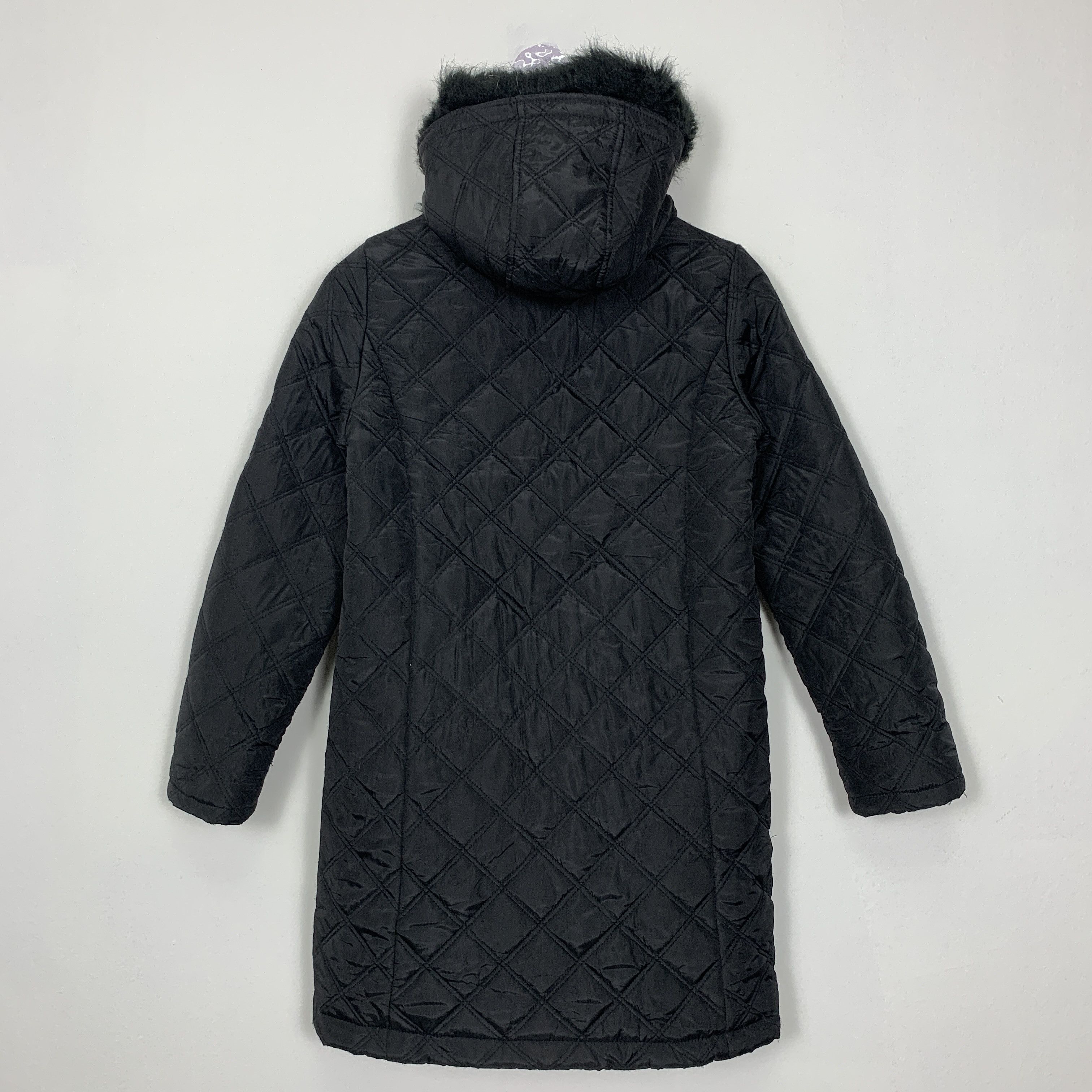 Japanese Brand Vintage HUSHUSH Quilted Lining Hoodie Long Jacket J1053 Size US S / EU 44-46 / 1 - 2 Thumbnail
