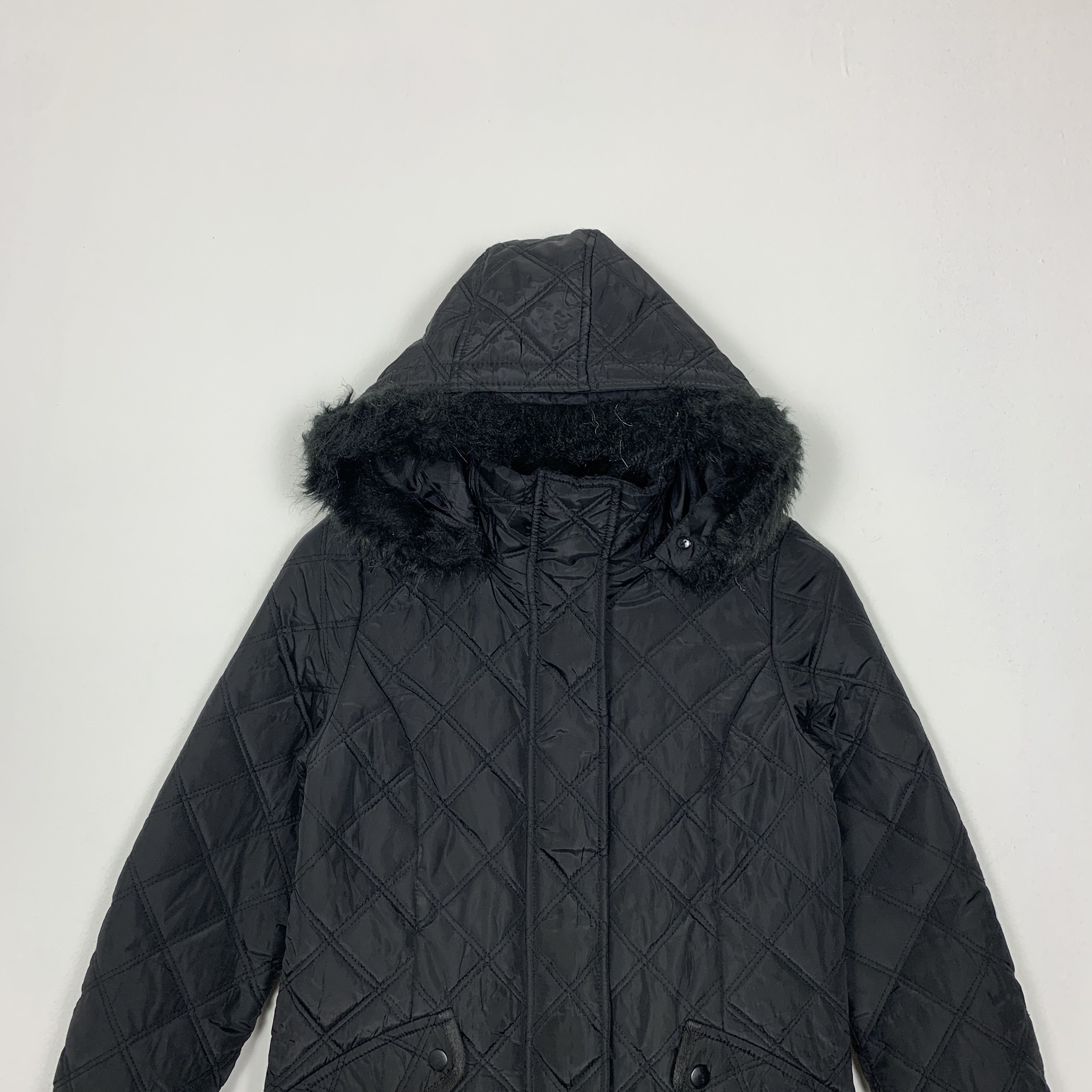 Japanese Brand Vintage HUSHUSH Quilted Lining Hoodie Long Jacket J1053 Size US S / EU 44-46 / 1 - 3 Thumbnail