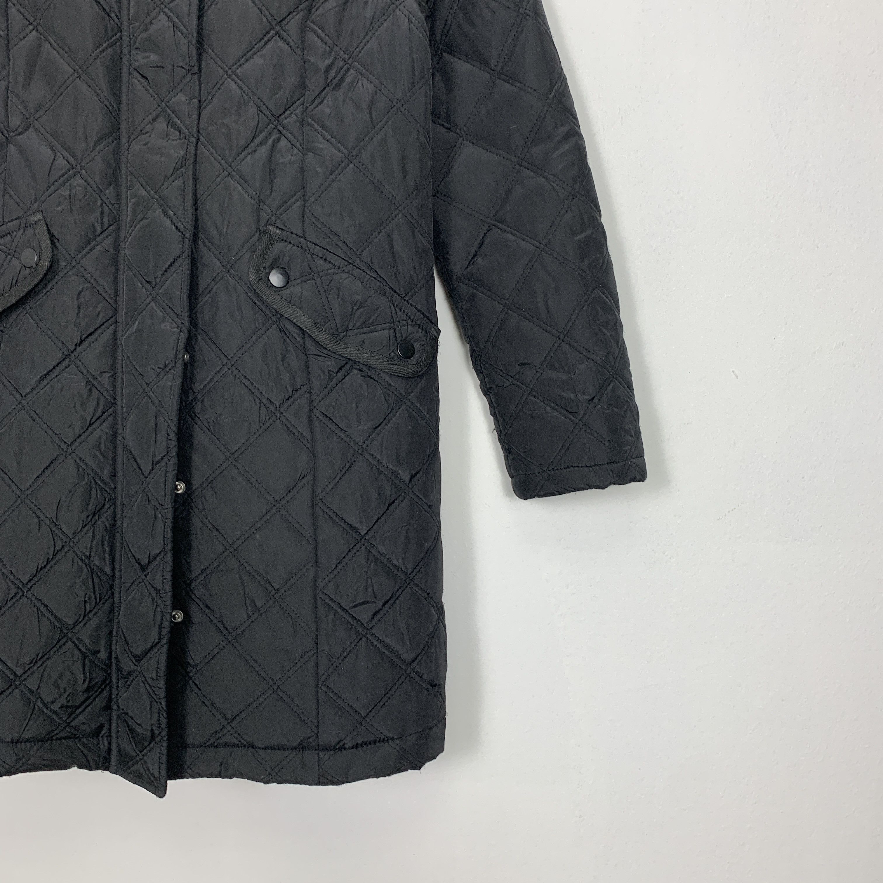 Japanese Brand Vintage HUSHUSH Quilted Lining Hoodie Long Jacket J1053 Size US S / EU 44-46 / 1 - 5 Thumbnail