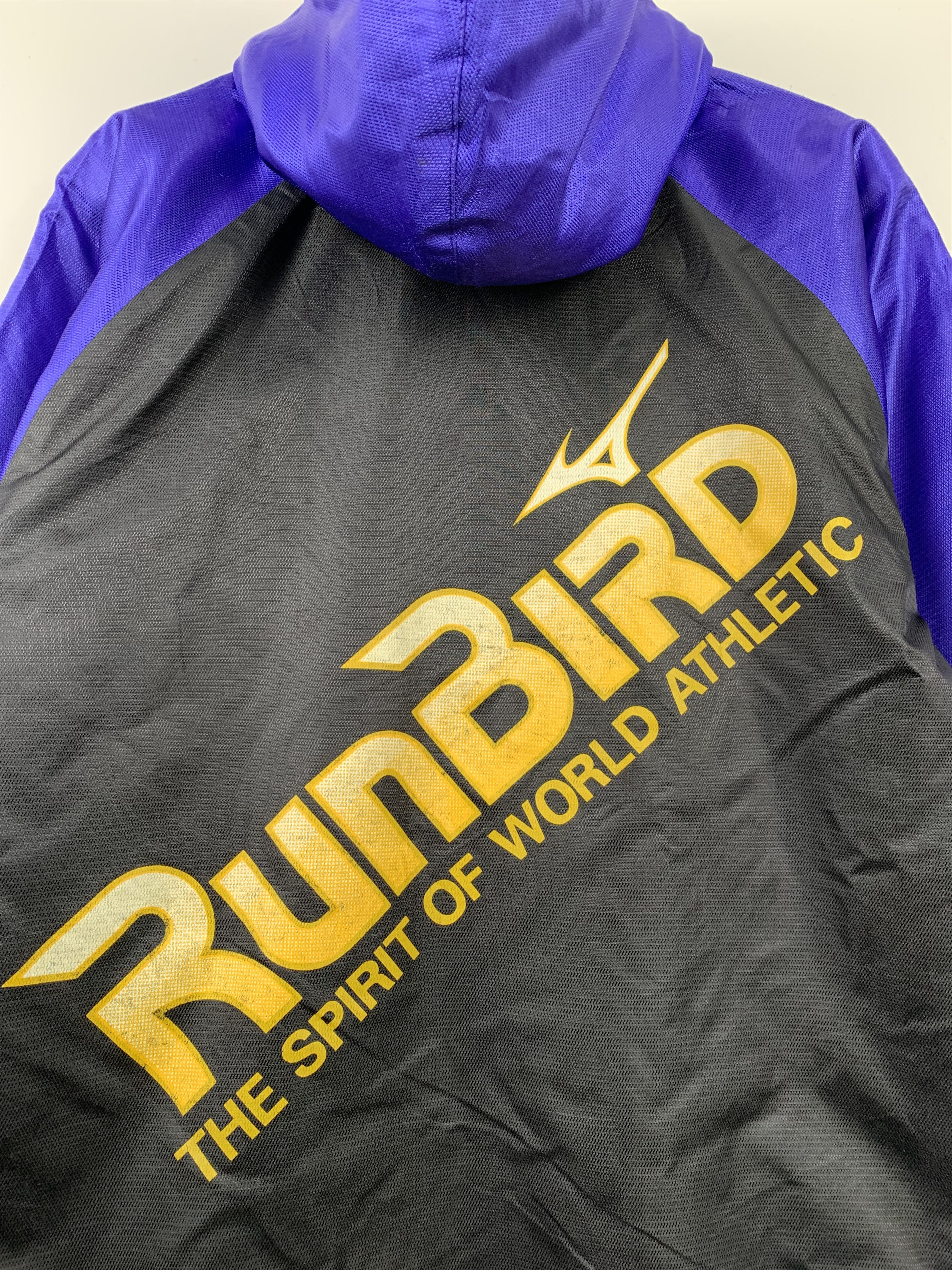 Vintage MIZUNO RUN BIRD Long Jacket Fleece Lining J0329
