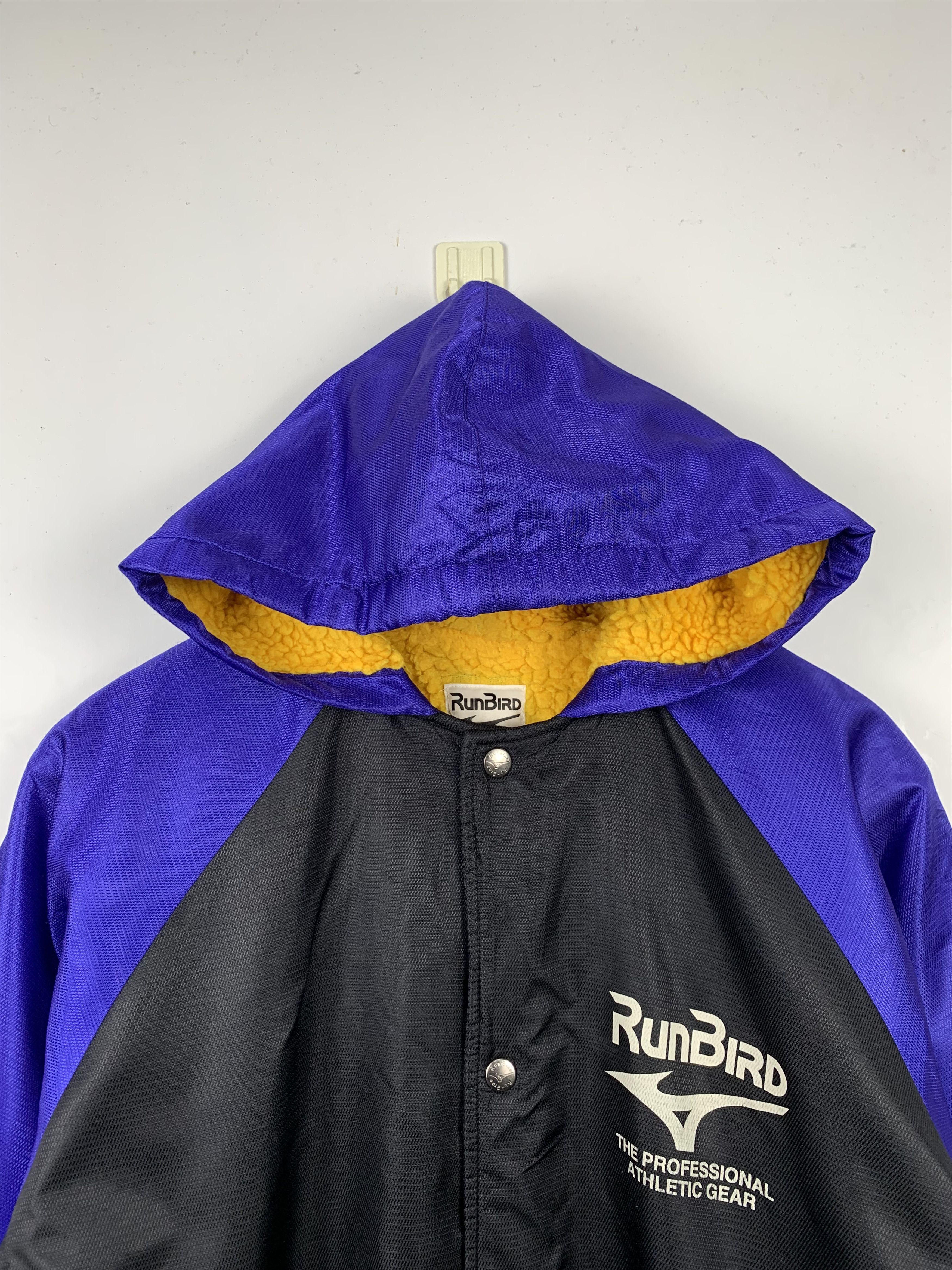Vintage MIZUNO RUN BIRD Long Jacket Fleece Lining J0329