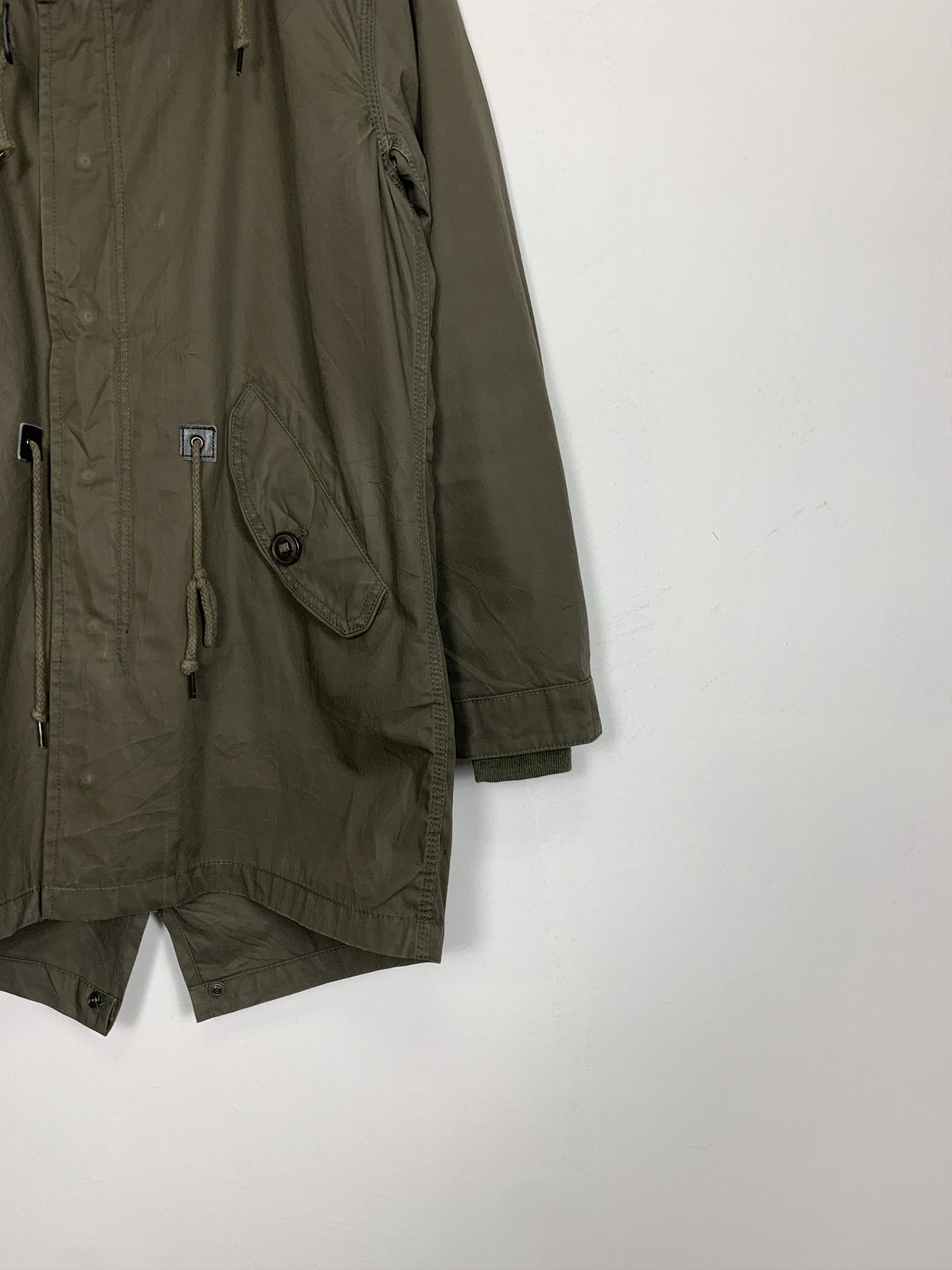 Japanese Brand Vintage BACK NUMBER Military Two Layer Hoodie Parkas J0880 Size US S / EU 44-46 / 1 - 4 Thumbnail