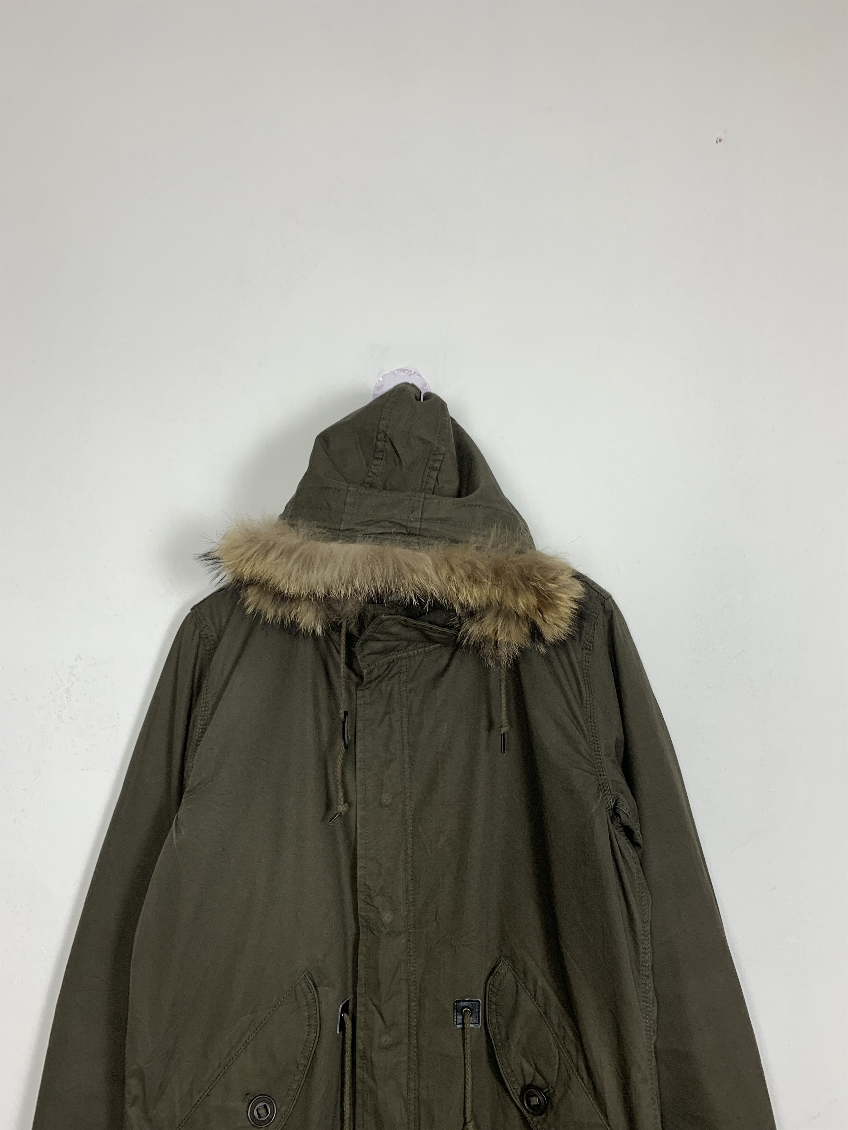 Japanese Brand Vintage BACK NUMBER Military Two Layer Hoodie Parkas J0880 Size US S / EU 44-46 / 1 - 2 Thumbnail