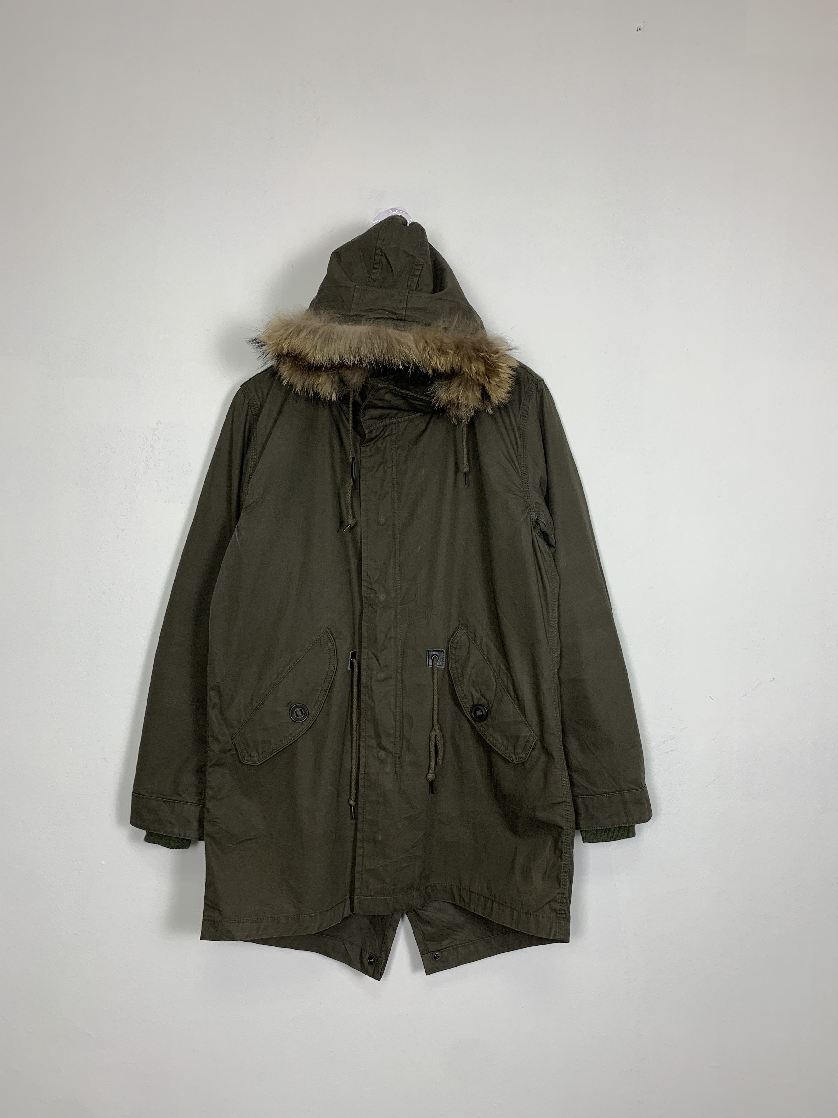 Japanese Brand Vintage BACK NUMBER Military Two Layer Hoodie Parkas J0880 Size US S / EU 44-46 / 1 - 1 Thumbnail