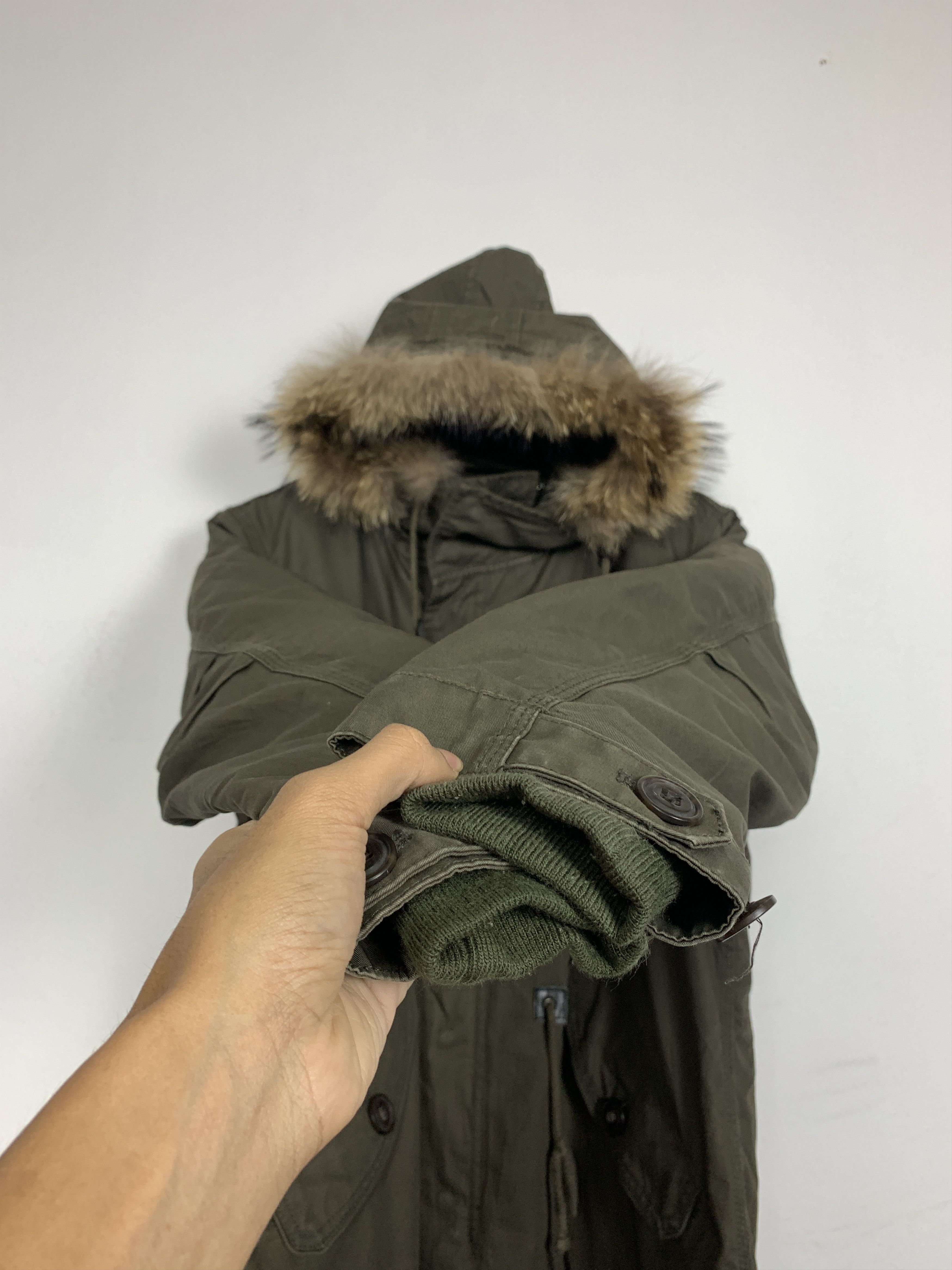 Japanese Brand Vintage BACK NUMBER Military Two Layer Hoodie Parkas J0880 Size US S / EU 44-46 / 1 - 5 Thumbnail
