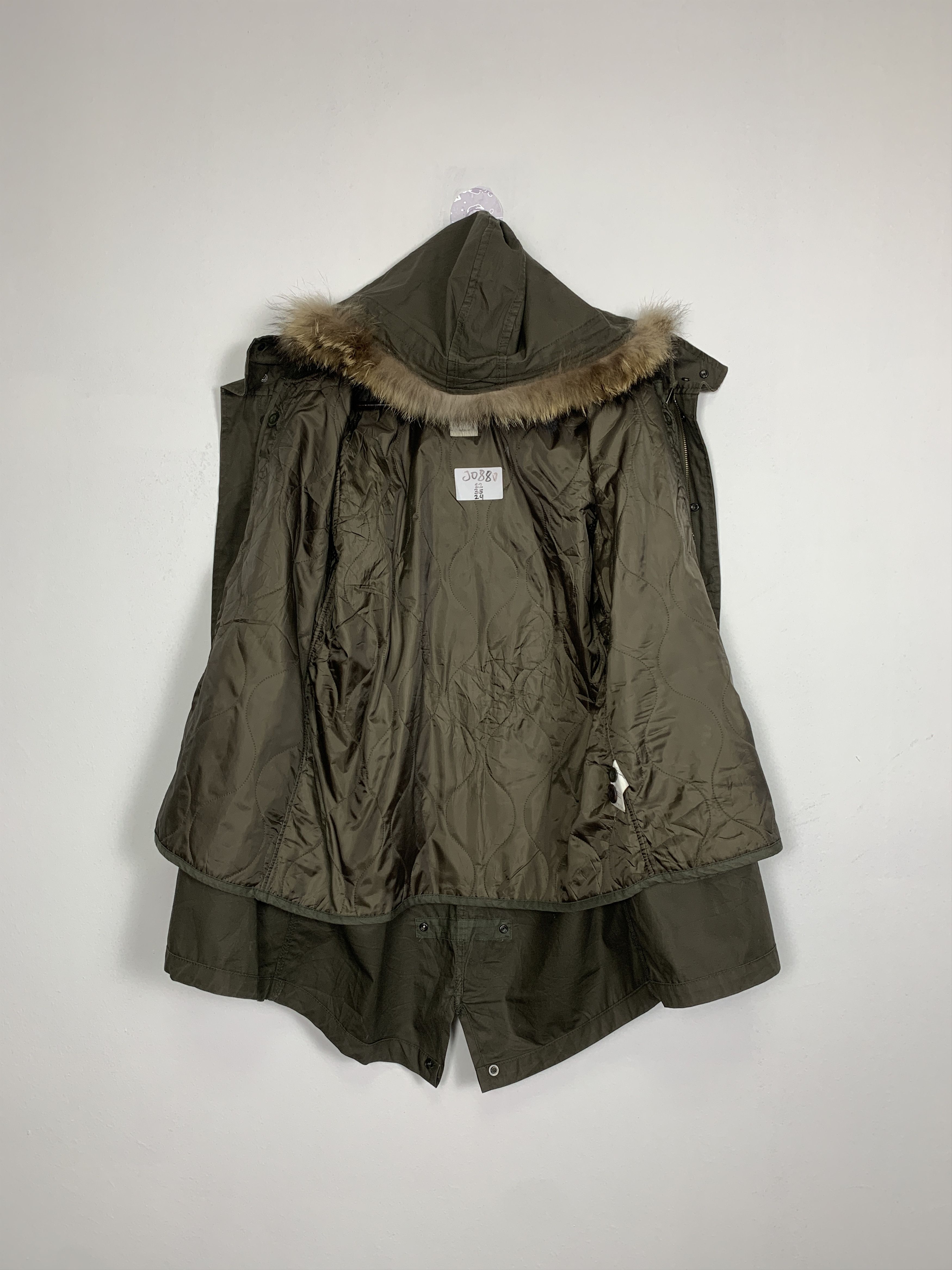 Japanese Brand Vintage BACK NUMBER Military Two Layer Hoodie Parkas J0880 Size US S / EU 44-46 / 1 - 8 Thumbnail