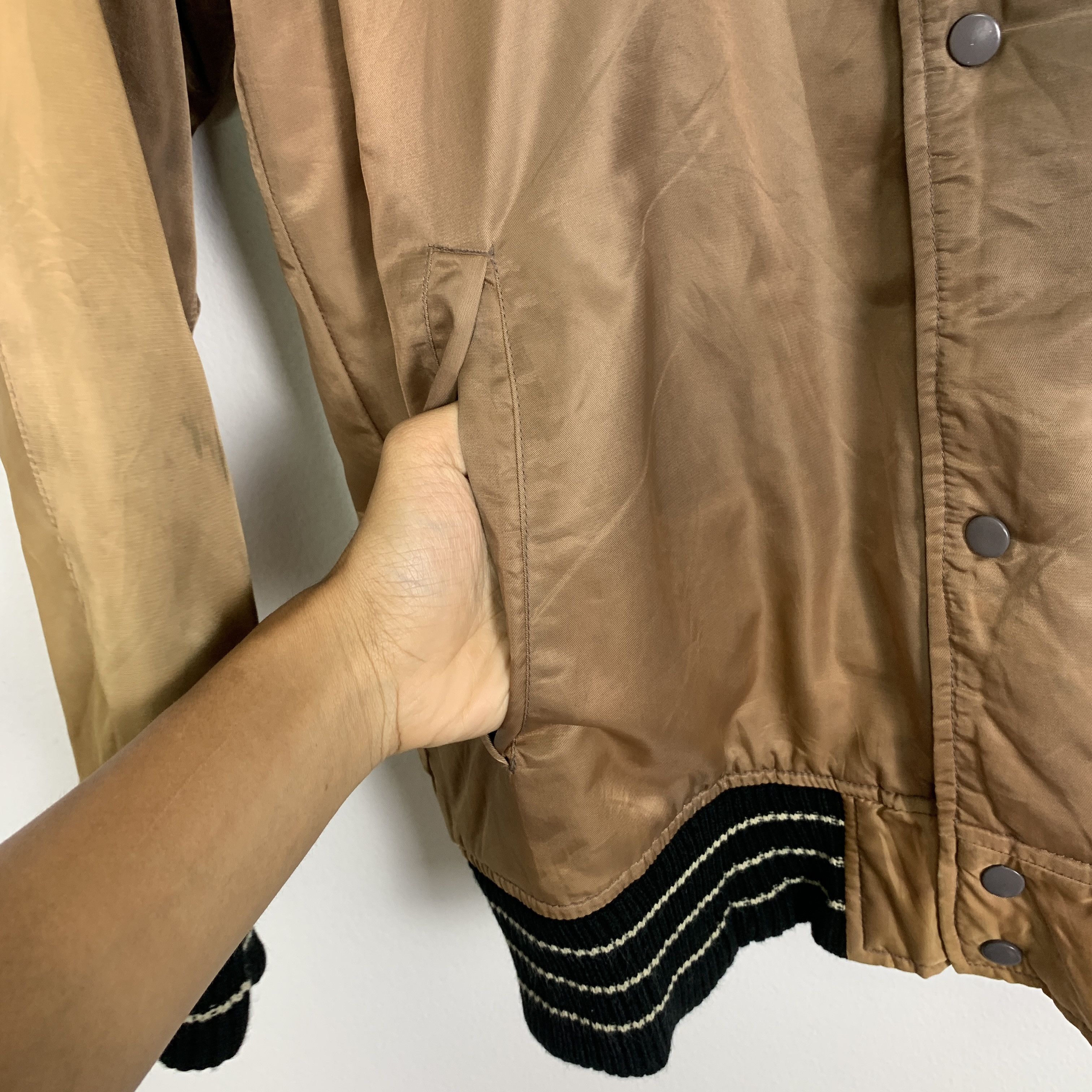 Japanese Brand × Vintage Vintage NYLAUS CREW Button up Bombers Jacket Size US M / EU 48-50 / 2 - 10 Thumbnail