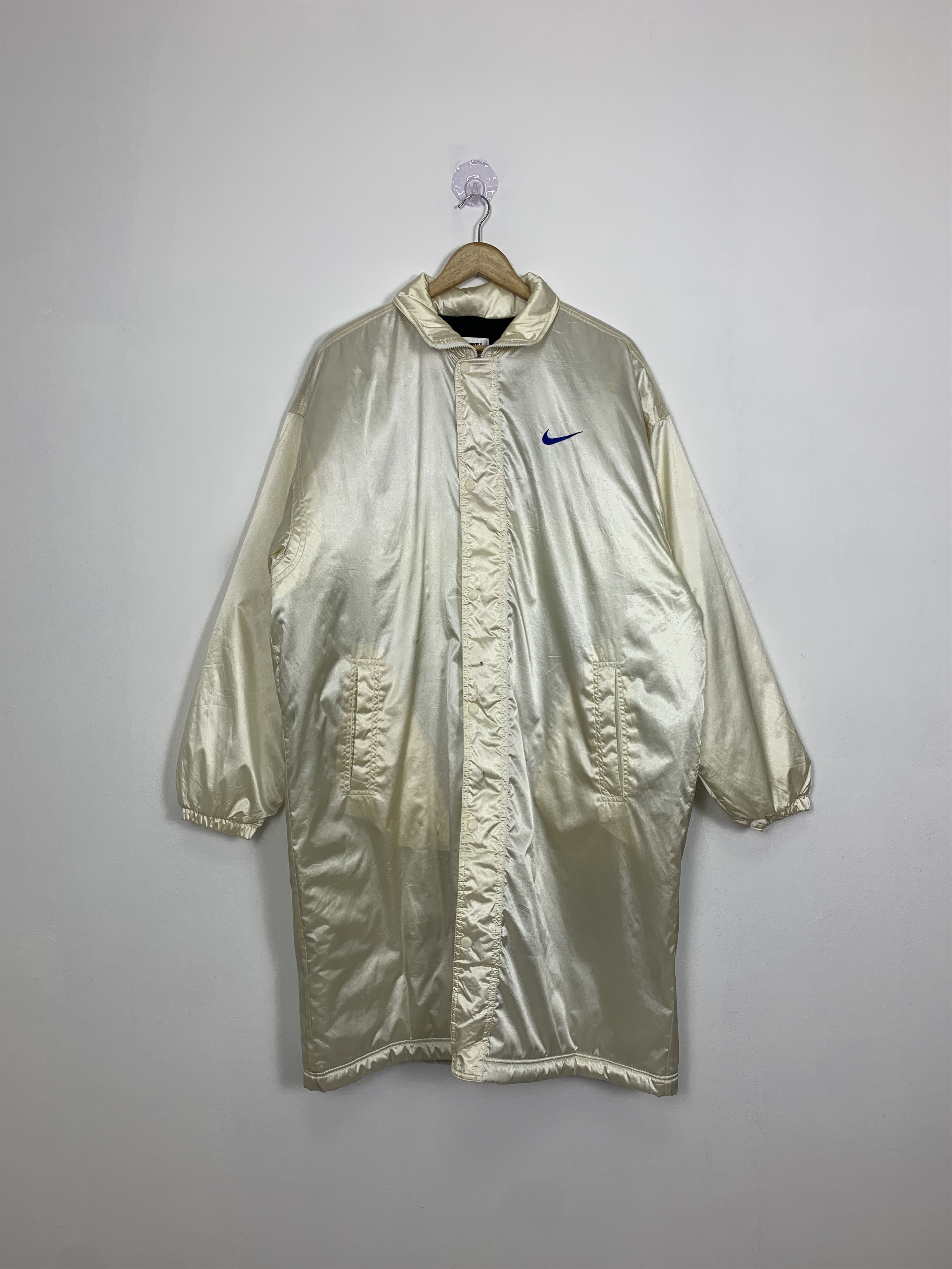 Nike Vintage NIKE Zip Up Puffer Lining Long Jacket Size US L / EU 52-54 / 3 - 1 Thumbnail