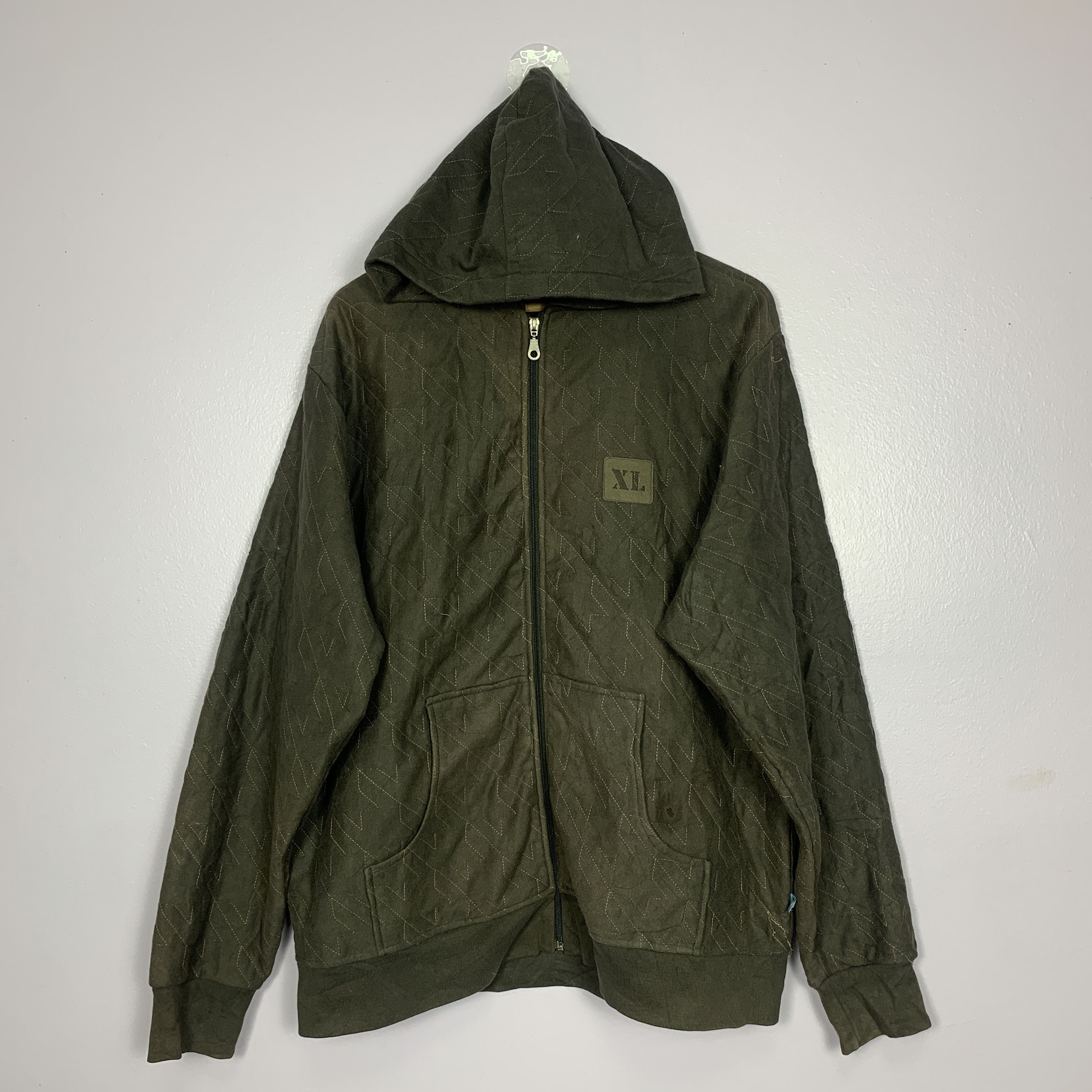 Avant Garde XLARGE Pattern Zip Up Hoodie Jacket Grailed