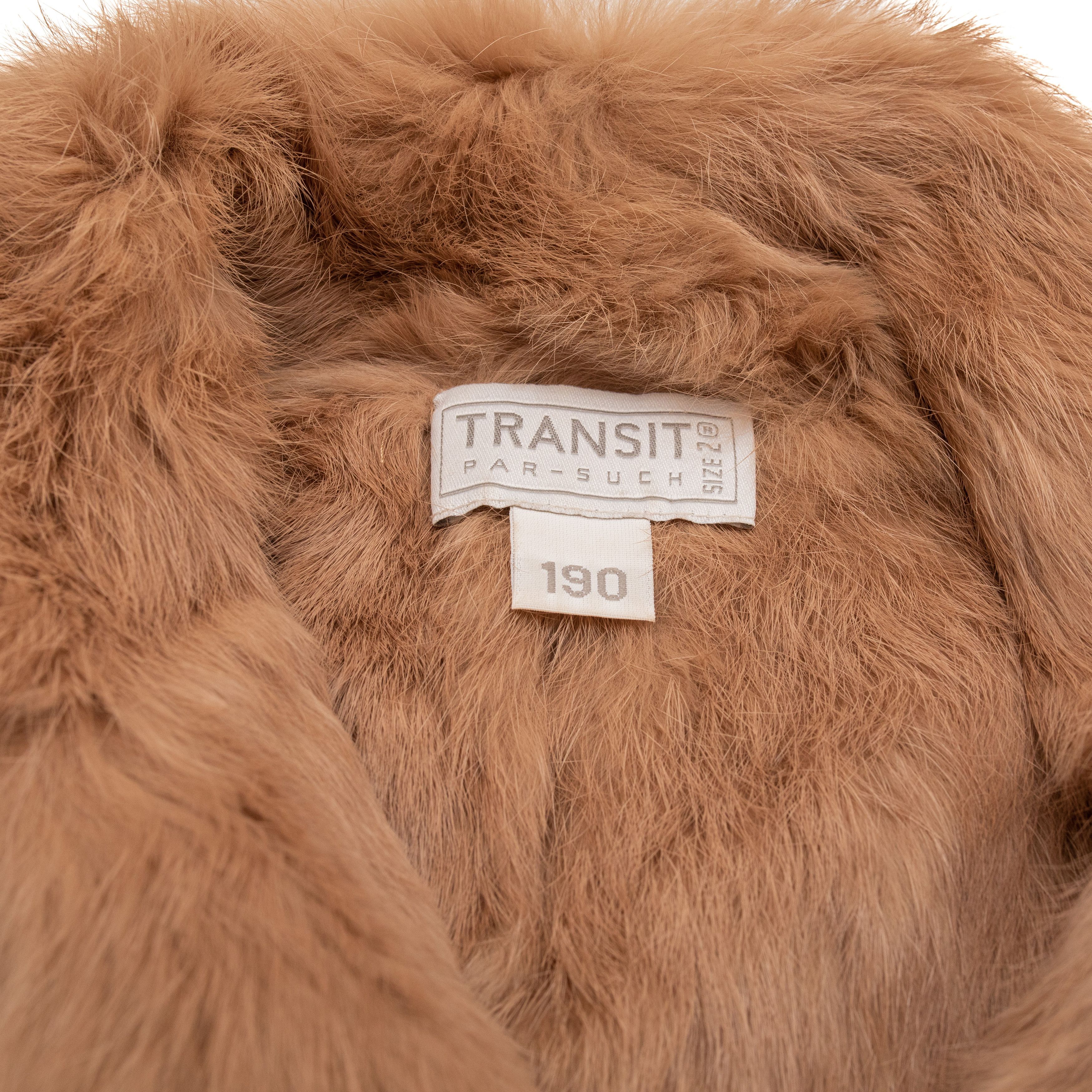 Transit TRANSIT PAR SUCH Rabbit Fur Jacket Size XS / US 0-2 / IT 36-38 - 7 Thumbnail