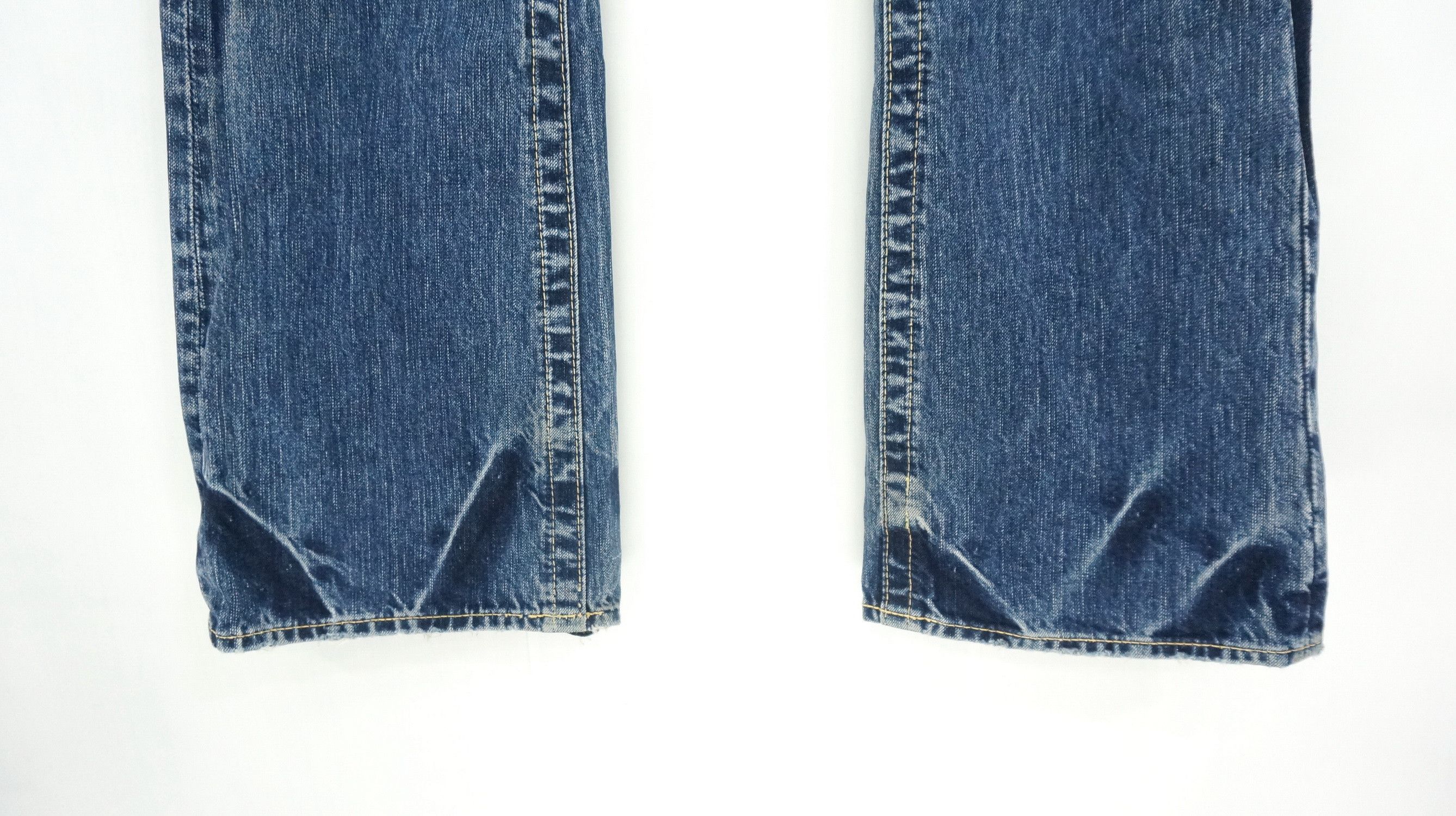 Japanese Brand Vintage Flared! ANTGAUGE Japan Double waist Blue Jeans Size US 29 - 8 Thumbnail