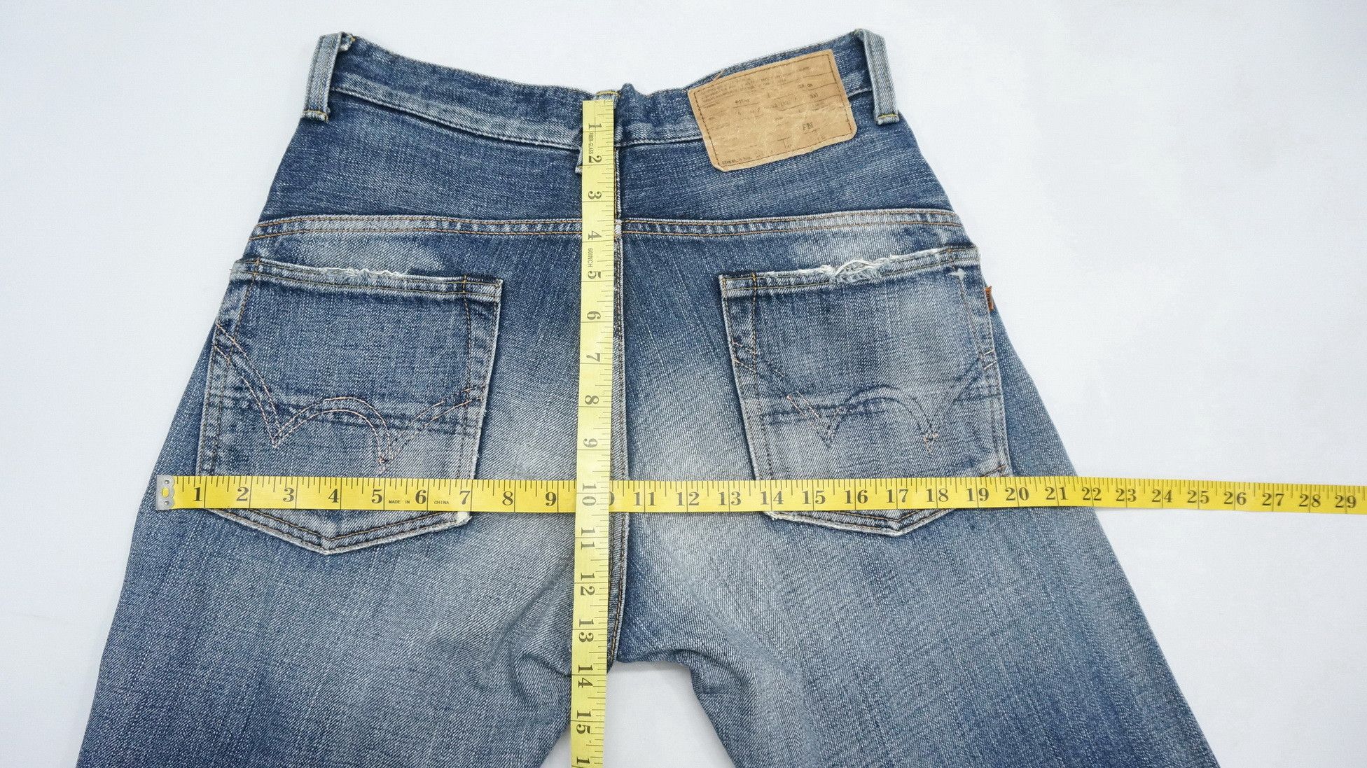 Edwin 🔥 EDWIN 14oz Half Selvedge Japan Vintage Ripped Jeans Size US 29 - 17 Thumbnail