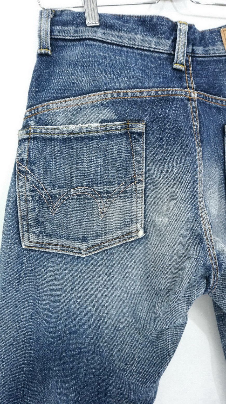 Edwin 🔥 EDWIN 14oz Half Selvedge Japan Vintage Ripped Jeans Size US 29 - 6 Thumbnail