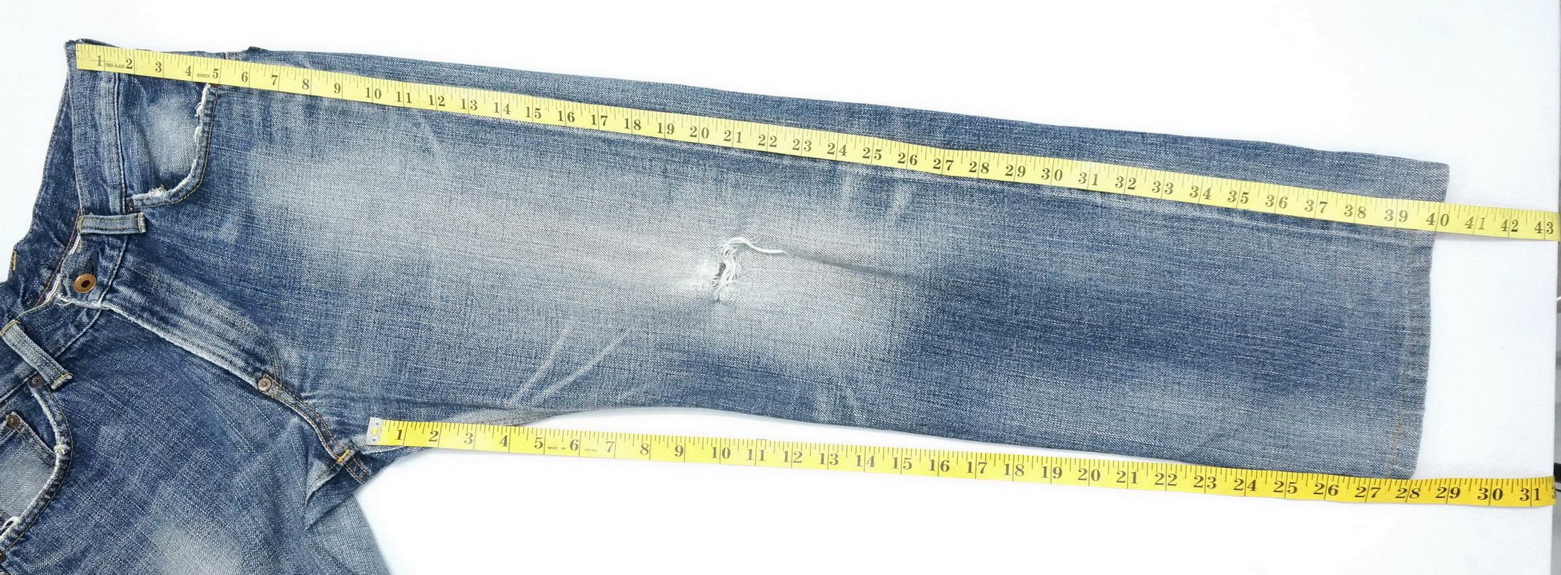 Edwin 🔥 EDWIN 14oz Half Selvedge Japan Vintage Ripped Jeans Size US 29 - 15 Thumbnail