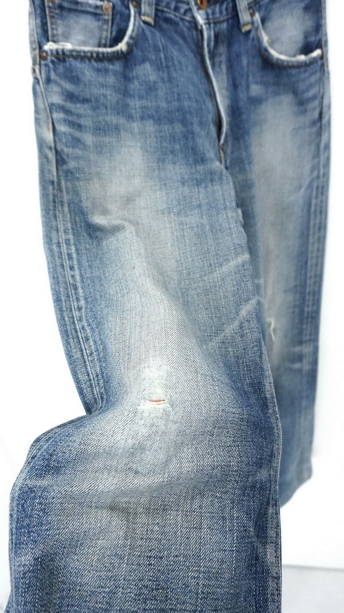 Edwin 🔥 EDWIN 14oz Half Selvedge Japan Vintage Ripped Jeans Size US 29 - 9 Thumbnail