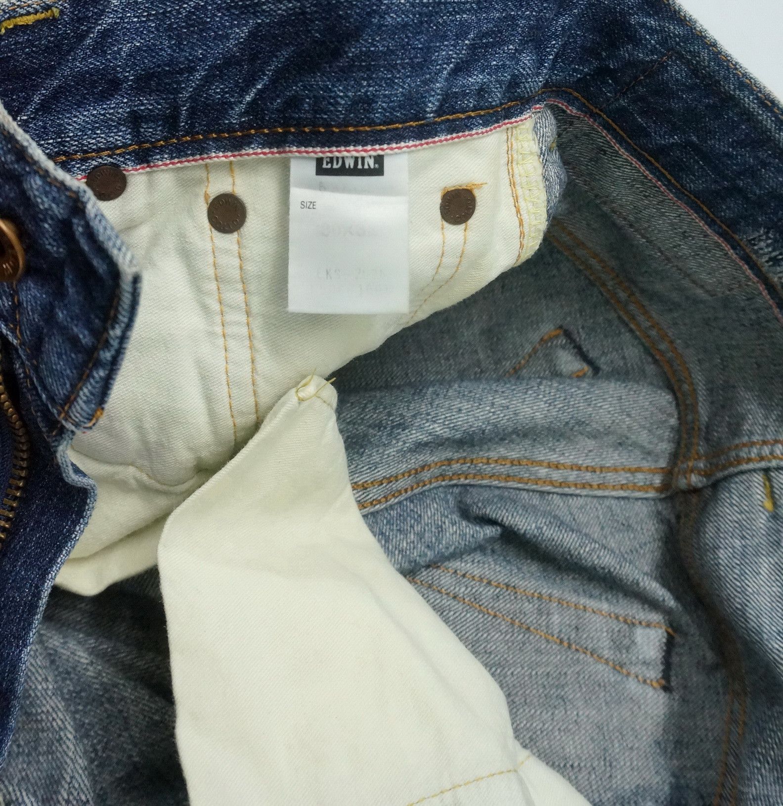 Edwin 🔥 EDWIN 14oz Half Selvedge Japan Vintage Ripped Jeans Size US 29 - 11 Thumbnail
