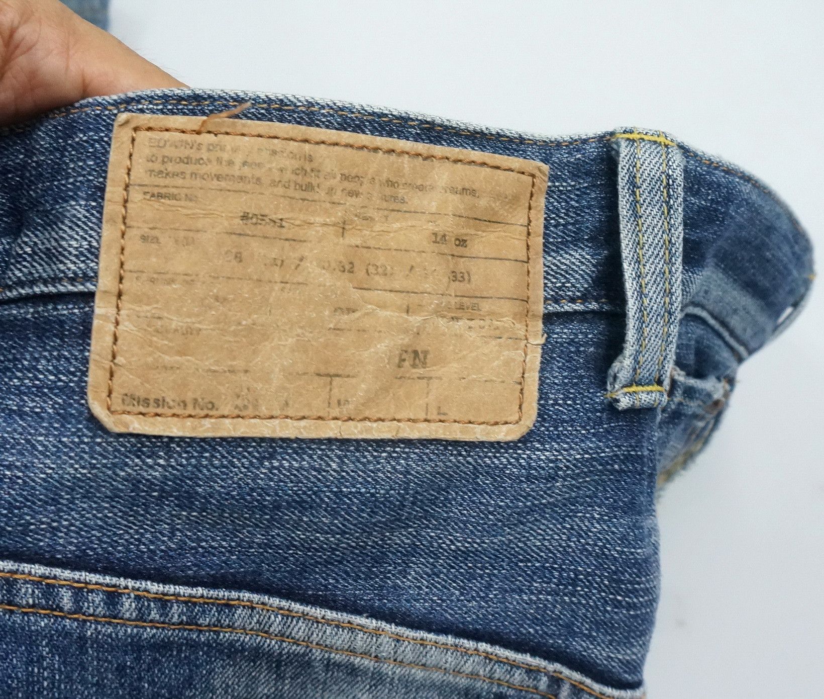 Edwin 🔥 EDWIN 14oz Half Selvedge Japan Vintage Ripped Jeans Size US 29 - 22 Thumbnail