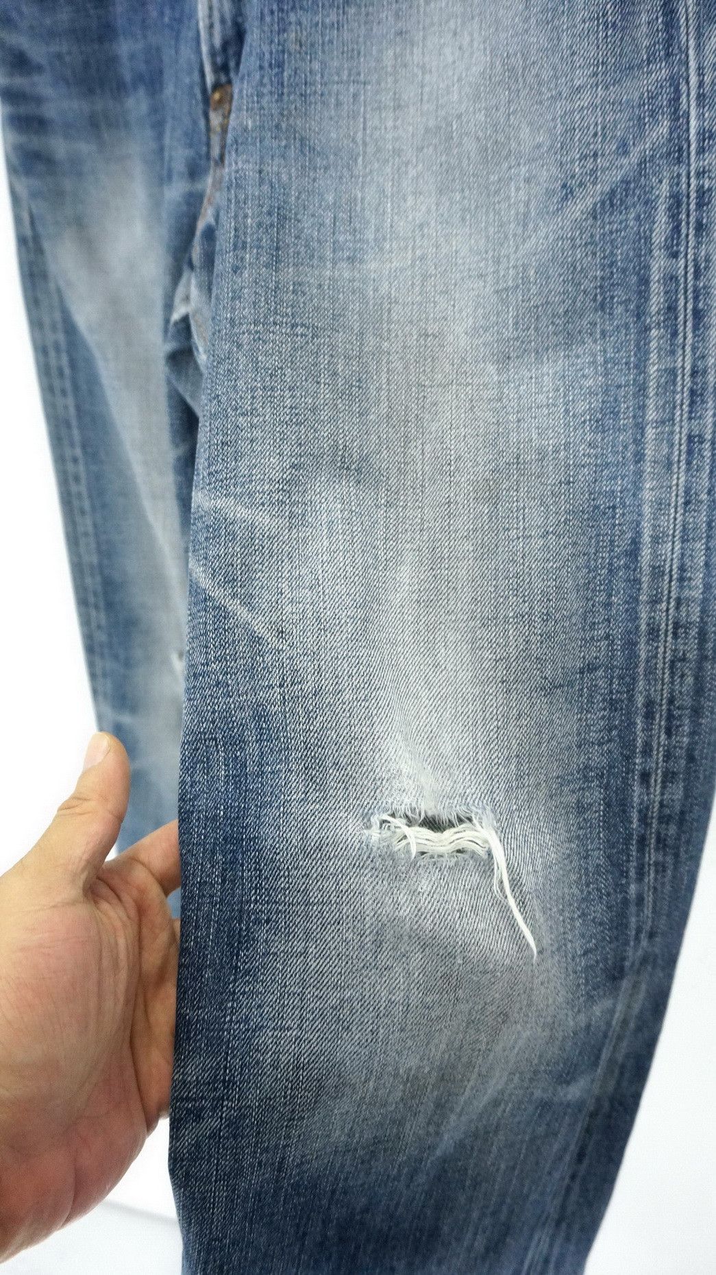 Edwin 🔥 EDWIN 14oz Half Selvedge Japan Vintage Ripped Jeans Size US 29 - 10 Thumbnail