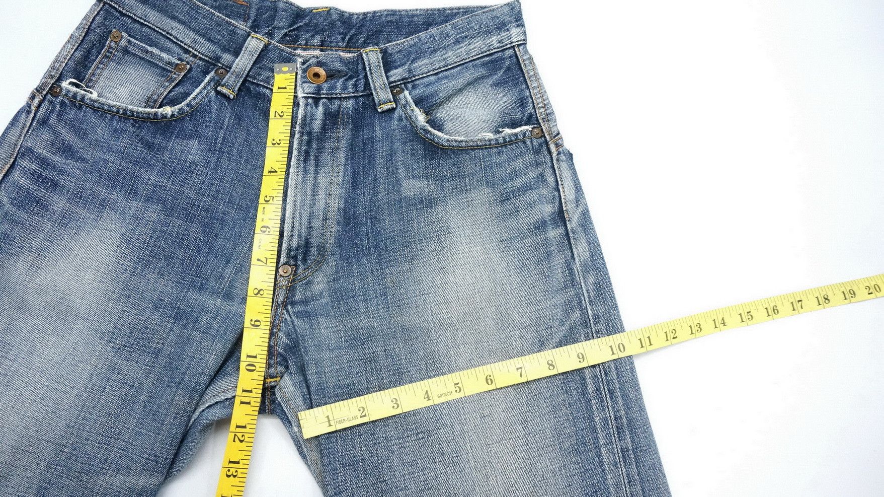 Edwin 🔥 EDWIN 14oz Half Selvedge Japan Vintage Ripped Jeans Size US 29 - 14 Thumbnail