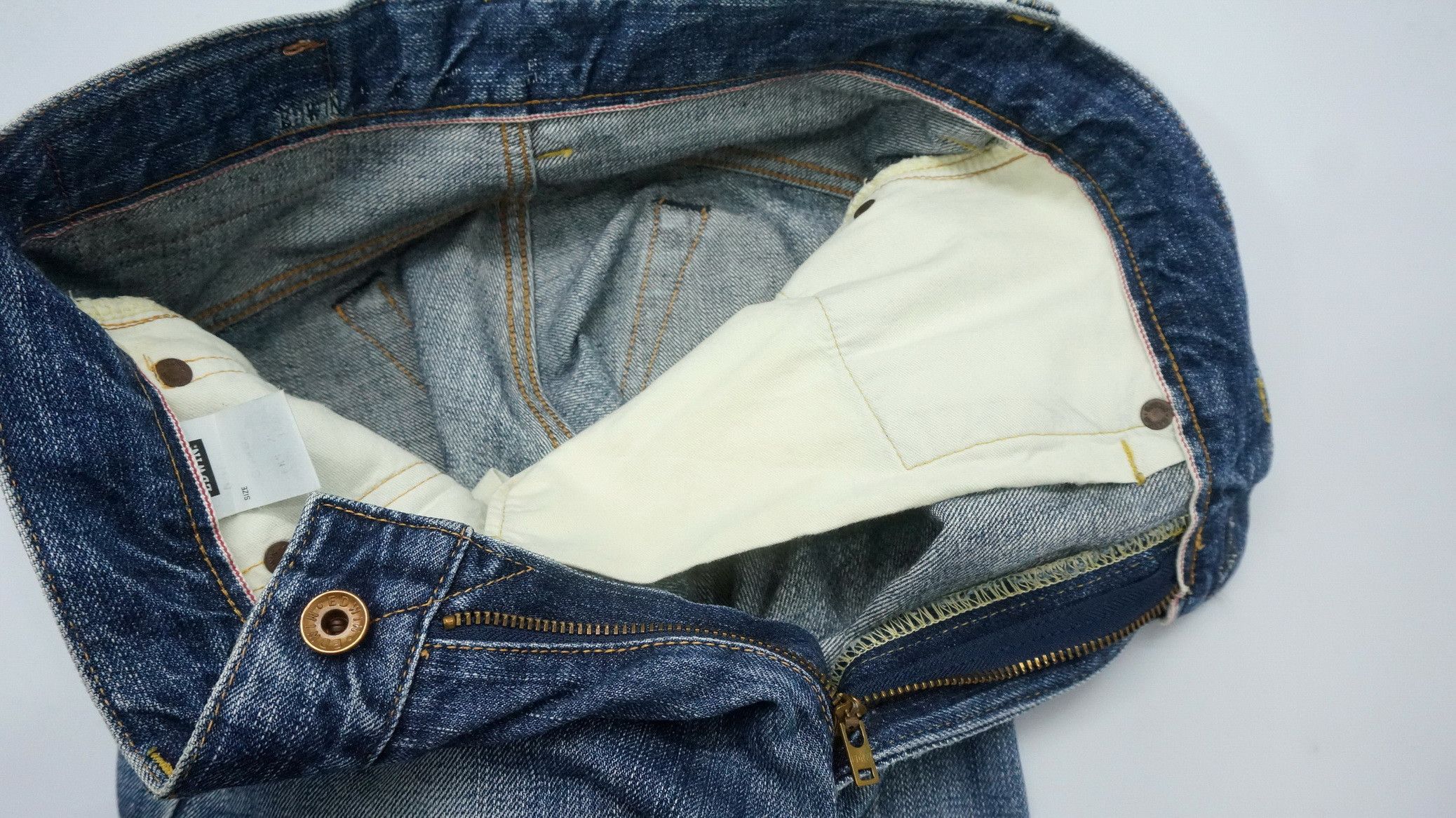 Edwin 🔥 EDWIN 14oz Half Selvedge Japan Vintage Ripped Jeans Size US 29 - 21 Thumbnail