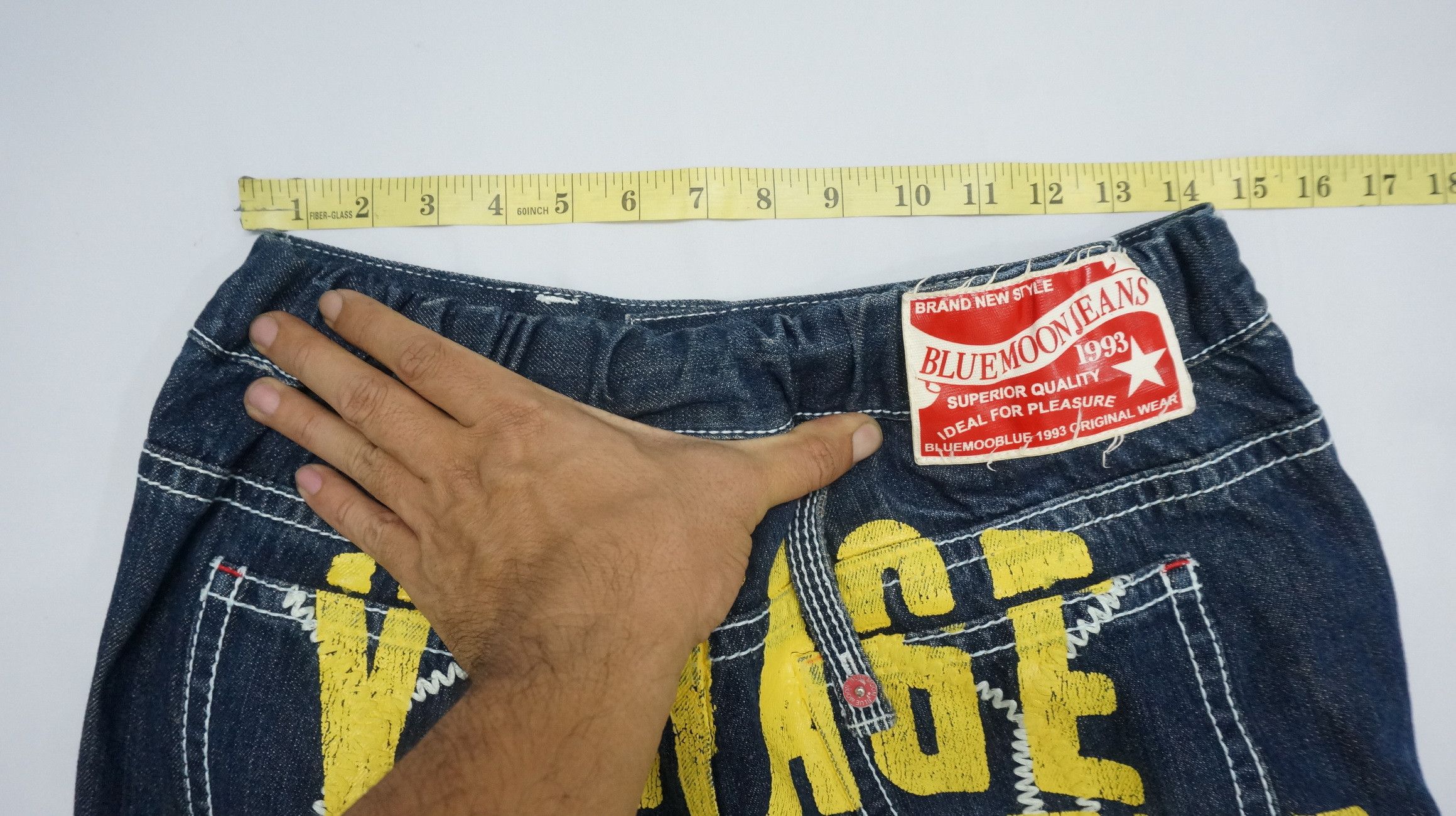Japanese Brand Blue Moon Vintage Department Printed Spellout Joggers Jeans Size US 30 / EU 46 - 11 Thumbnail