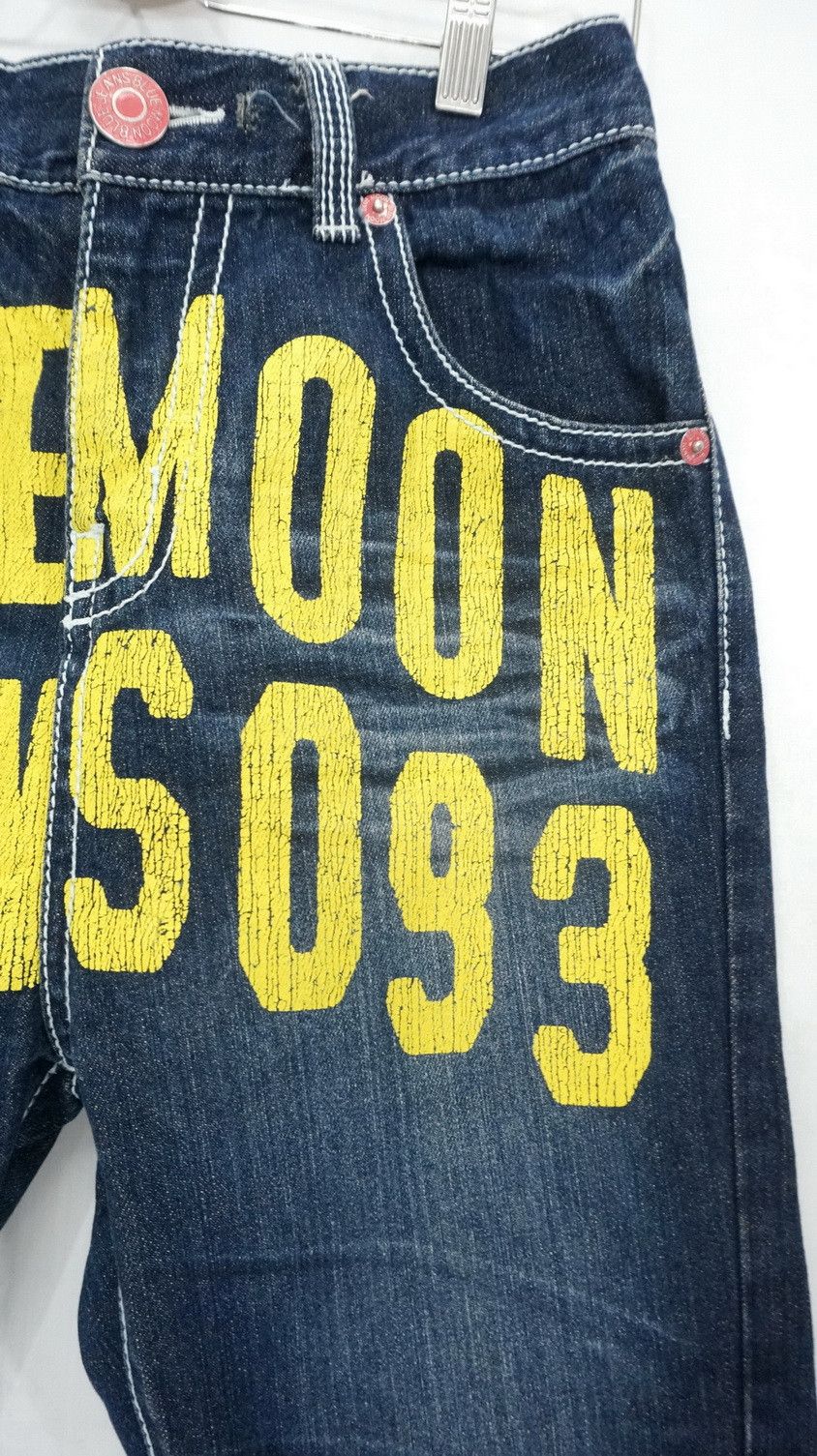 Japanese Brand Blue Moon Vintage Department Printed Spellout Joggers Jeans Size US 30 / EU 46 - 4 Thumbnail