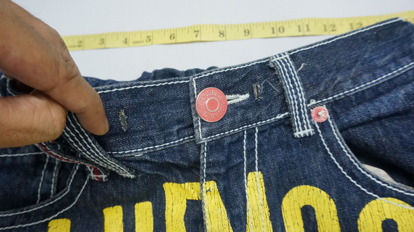 Japanese Brand Blue Moon Vintage Department Printed Spellout Joggers Jeans Size US 30 / EU 46 - 13 Thumbnail