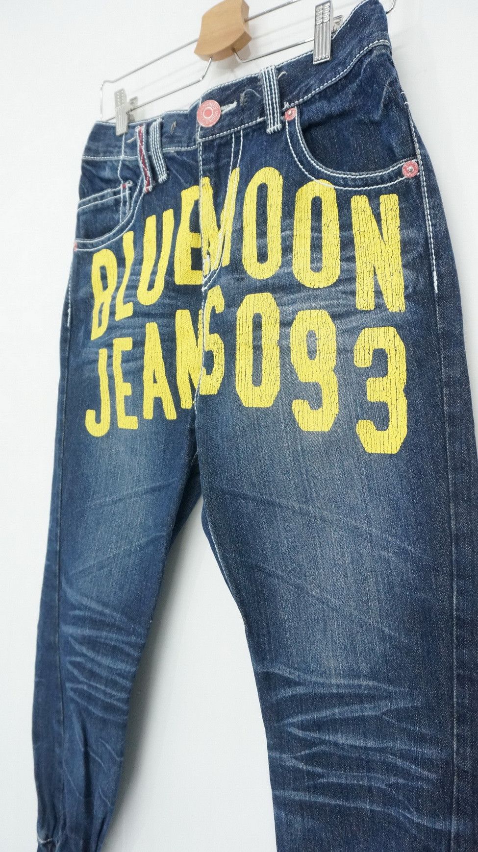 Japanese Brand Blue Moon Vintage Department Printed Spellout Joggers Jeans Size US 30 / EU 46 - 6 Thumbnail