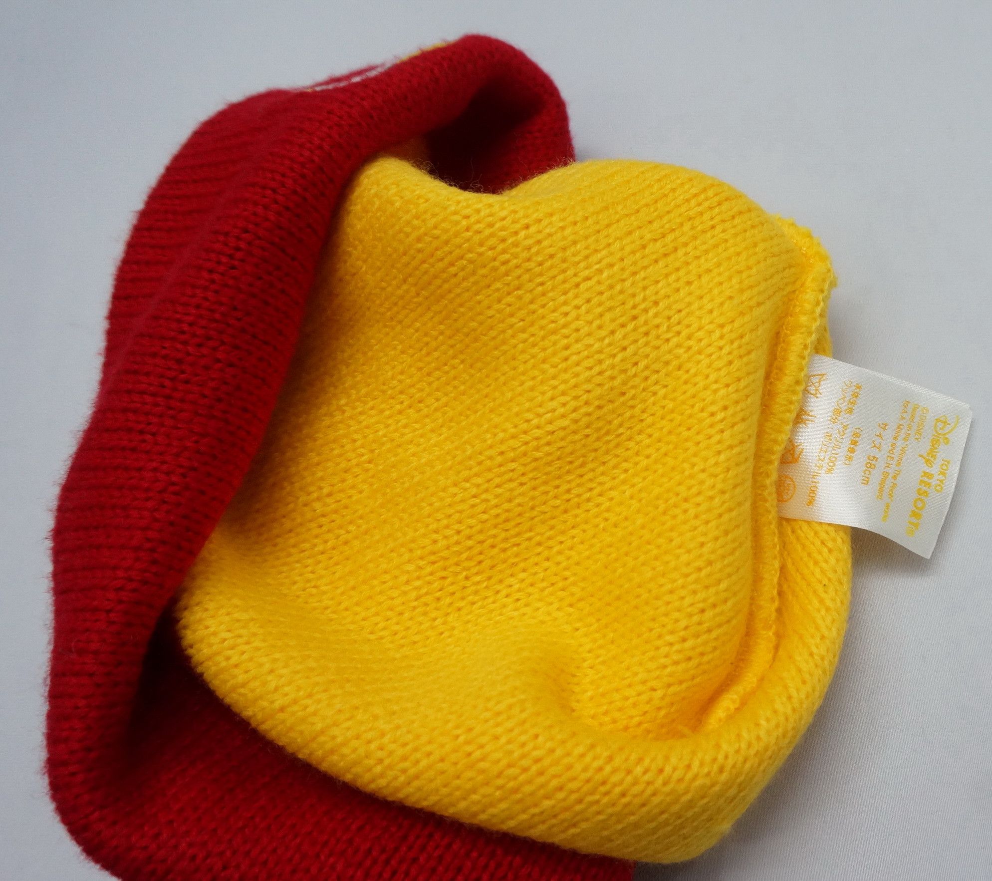 Disney Rare Vintage POOH Tokyo Disney Resort Ear Acrylic Beanie Size ONE SIZE - 6 Thumbnail
