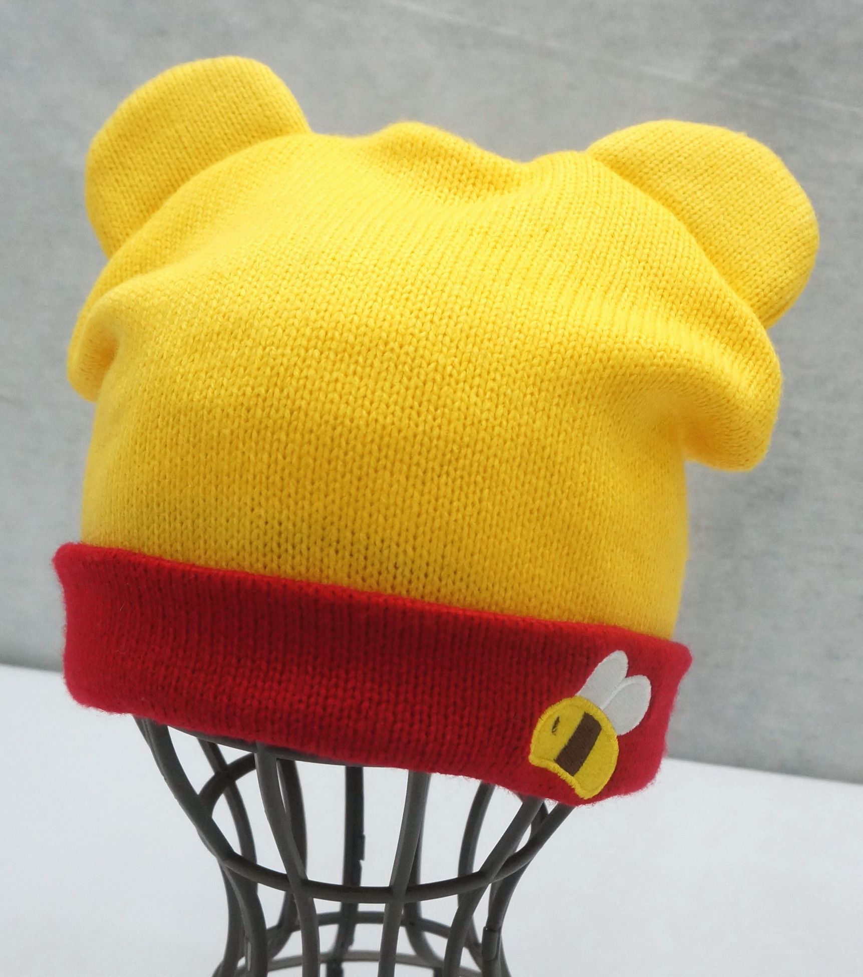 Disney Rare Vintage POOH Tokyo Disney Resort Ear Acrylic Beanie Size ONE SIZE - 5 Thumbnail