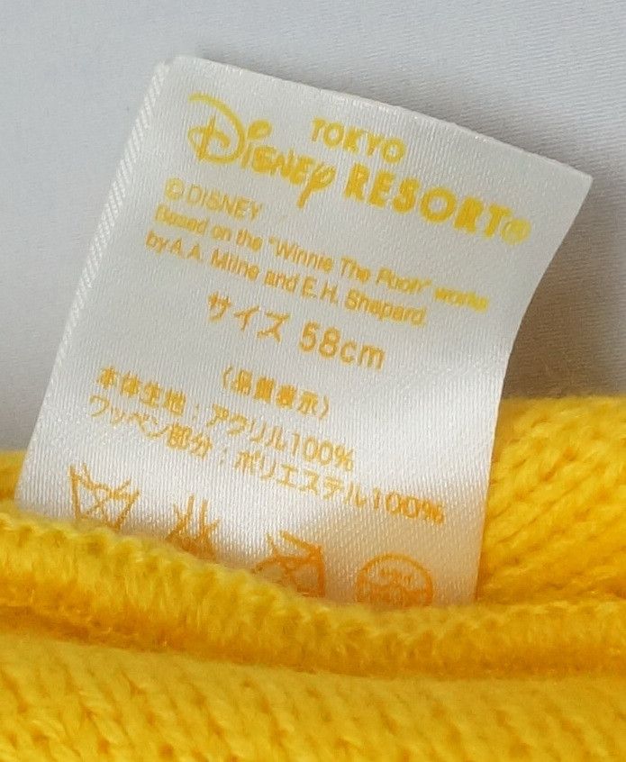 Disney Rare Vintage POOH Tokyo Disney Resort Ear Acrylic Beanie Size ONE SIZE - 7 Thumbnail