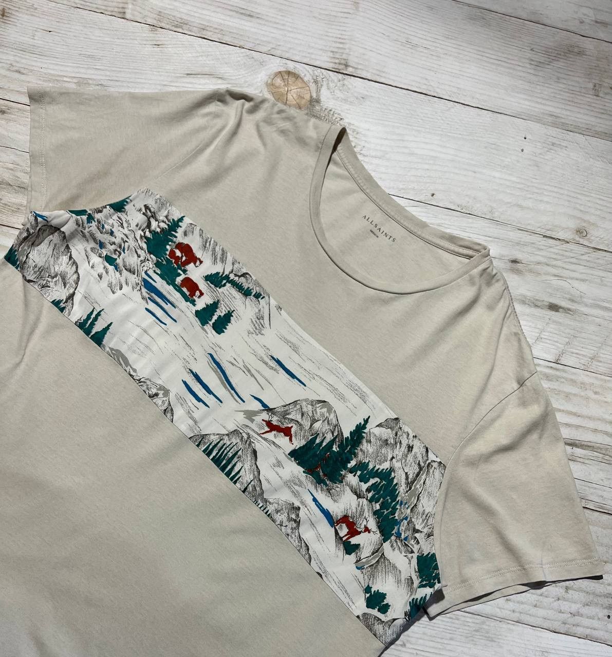 Allsaints Allsaints T-Shirt Canada Twelve Japan Scenery Mountain Size US M / EU 48-50 / 2 - 2 Thumbnail