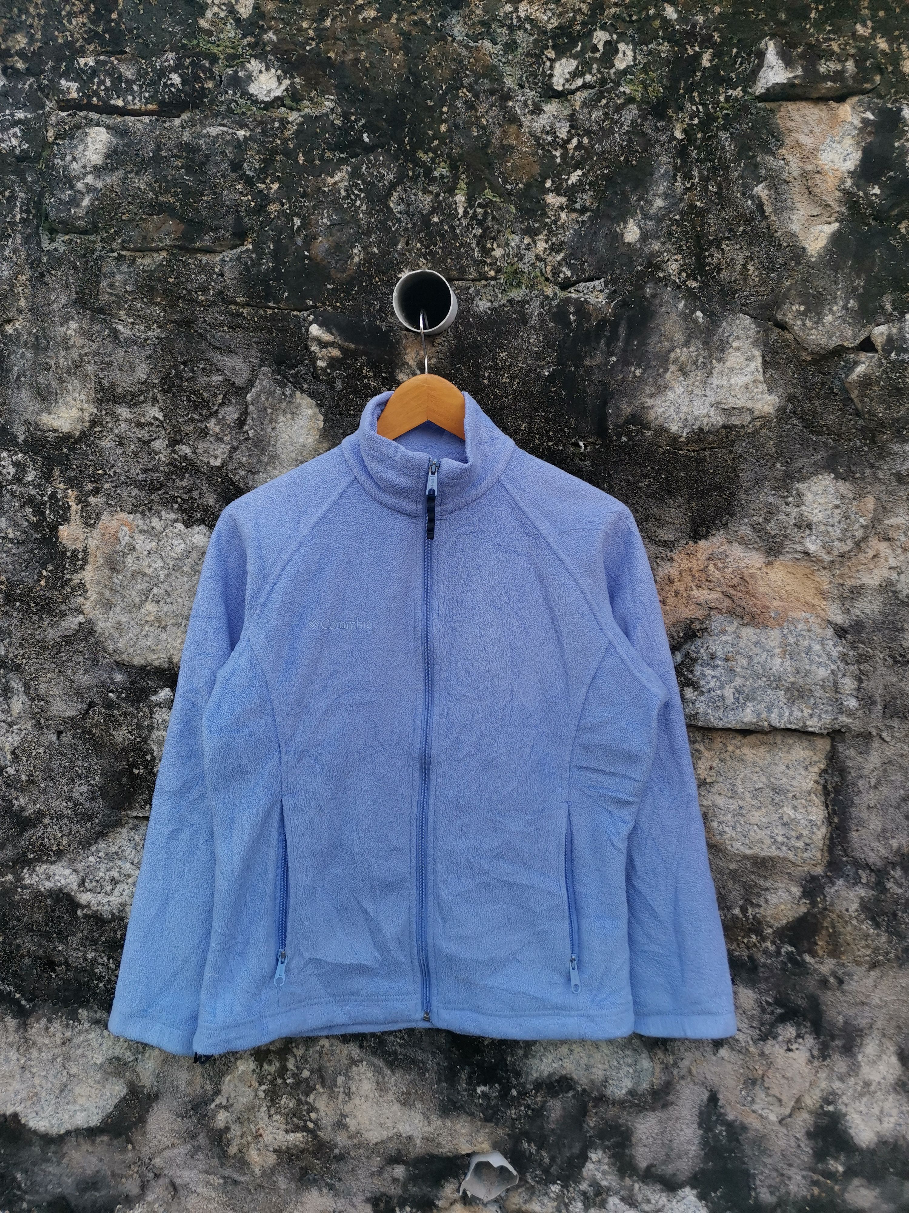 image of Archival Clothing x Columbia Vintage Columbia Fleece Sweater Jacket in Blue (Size Small)