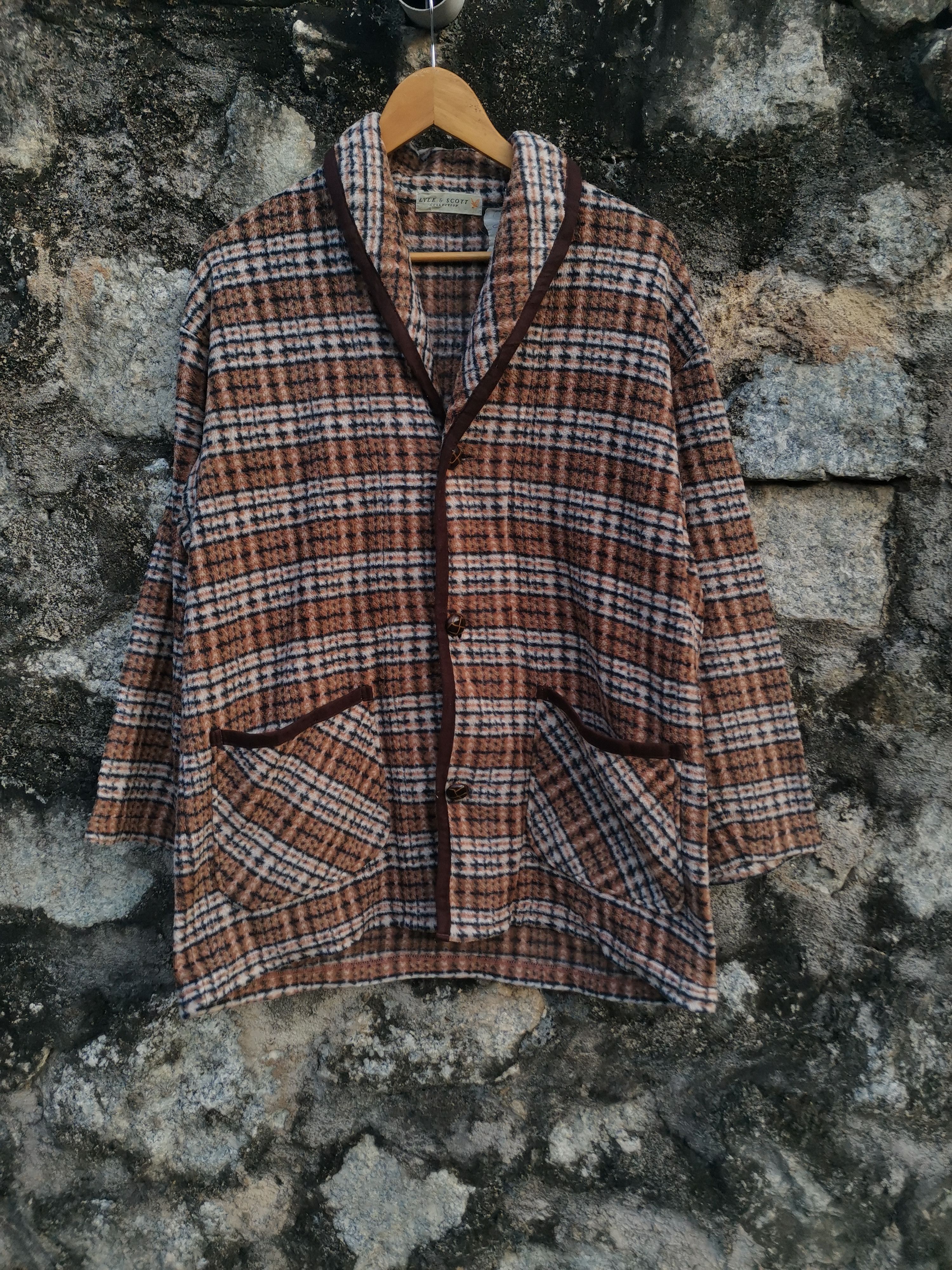 image of Archival Clothing x Lyle Scott Vintage 90's Lyle&scott Shawl Collar Jacket Hype Color in Brown (Siz
