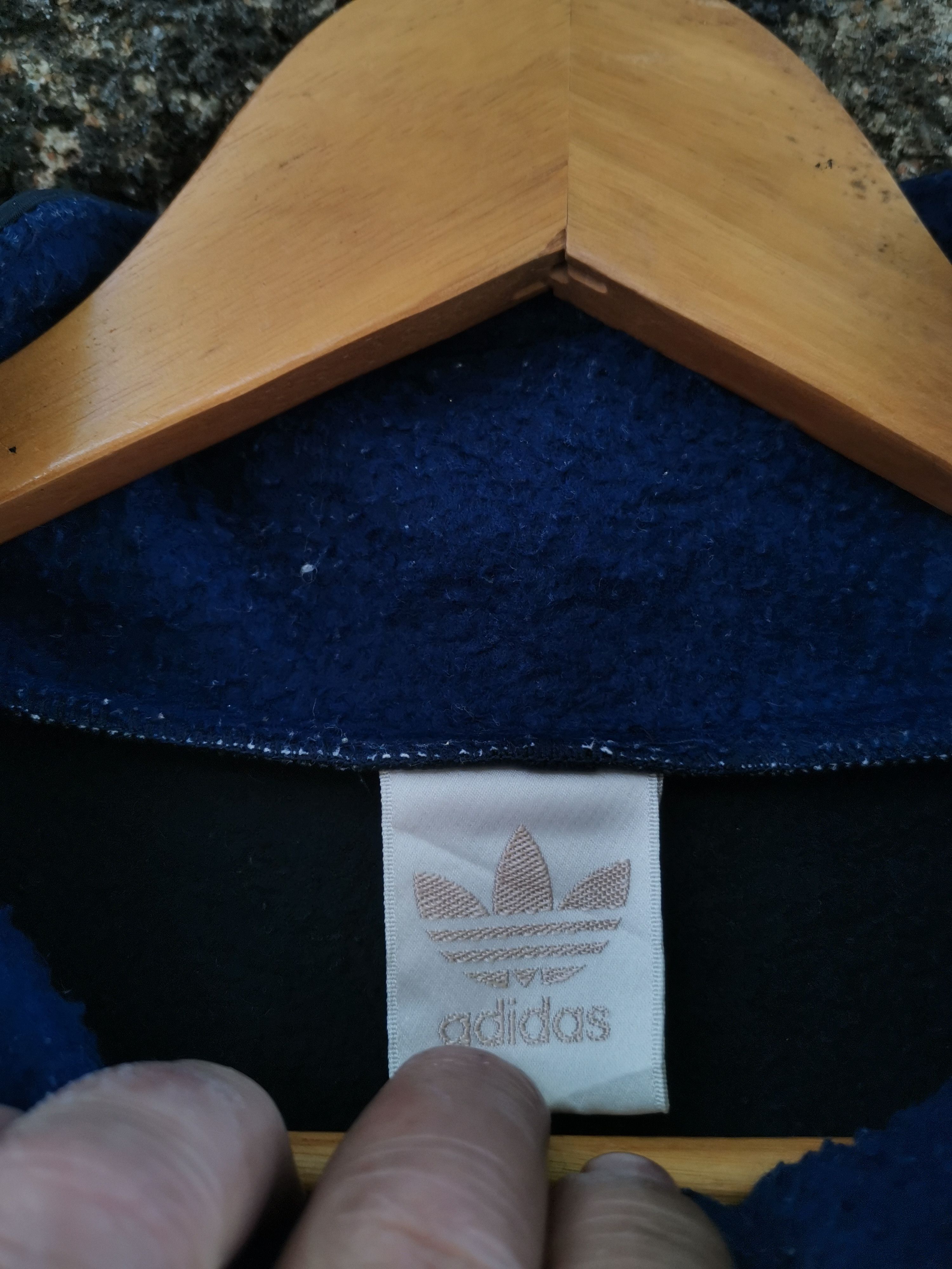 Adidas Vintage 90s Adidas Trefoil Fleece Sherpa Sweater Jacket Size US L / EU 52-54 / 3 - 7 Thumbnail