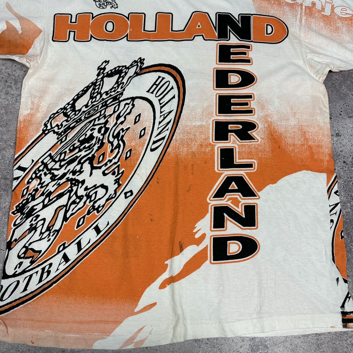 Vintage Vintage 90s Holland Nederland Football AOP tee Championship Size US XXL / EU 58 / 5 - 8 Thumbnail
