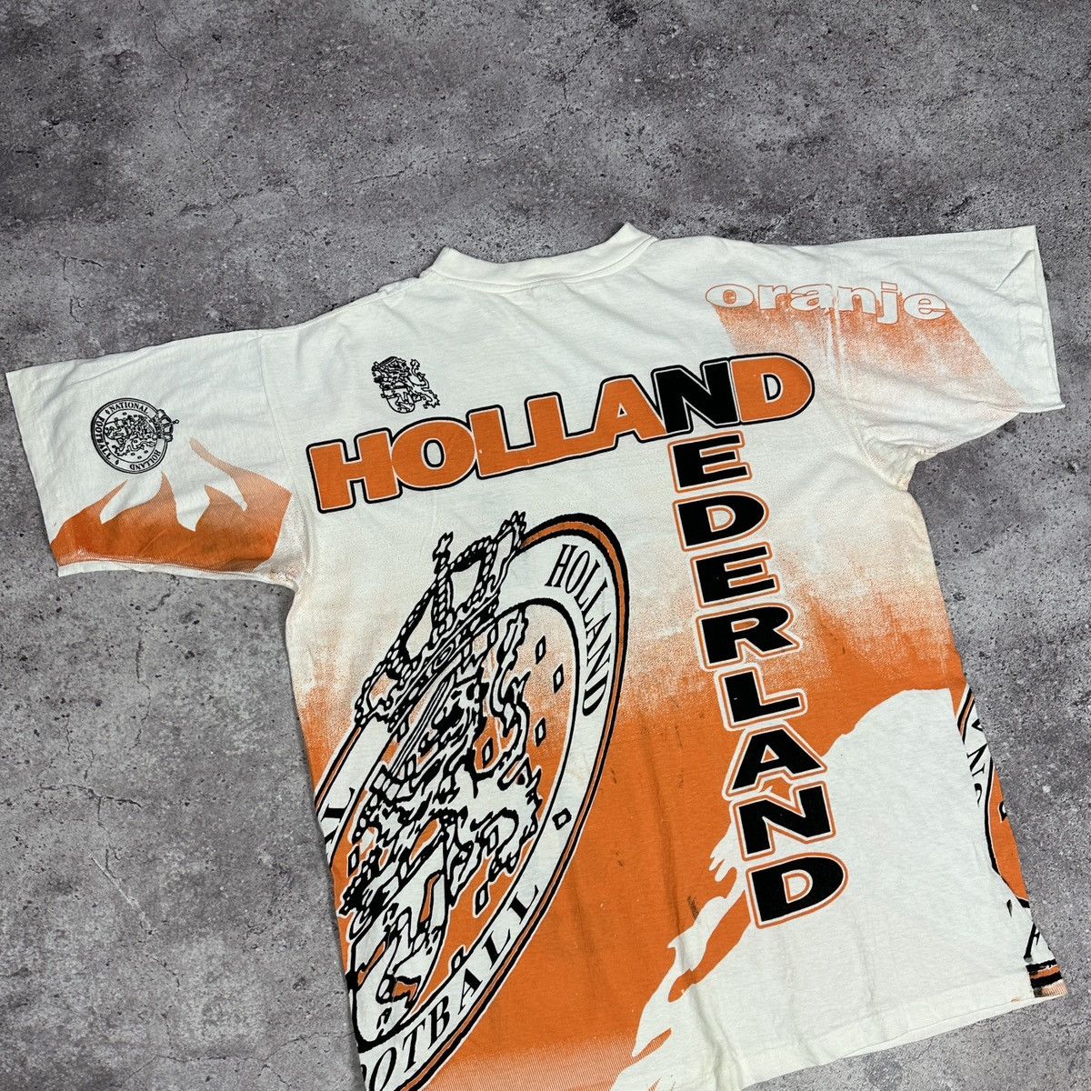 Vintage Vintage 90s Holland Nederland Football AOP tee Championship Size US XXL / EU 58 / 5 - 6 Thumbnail