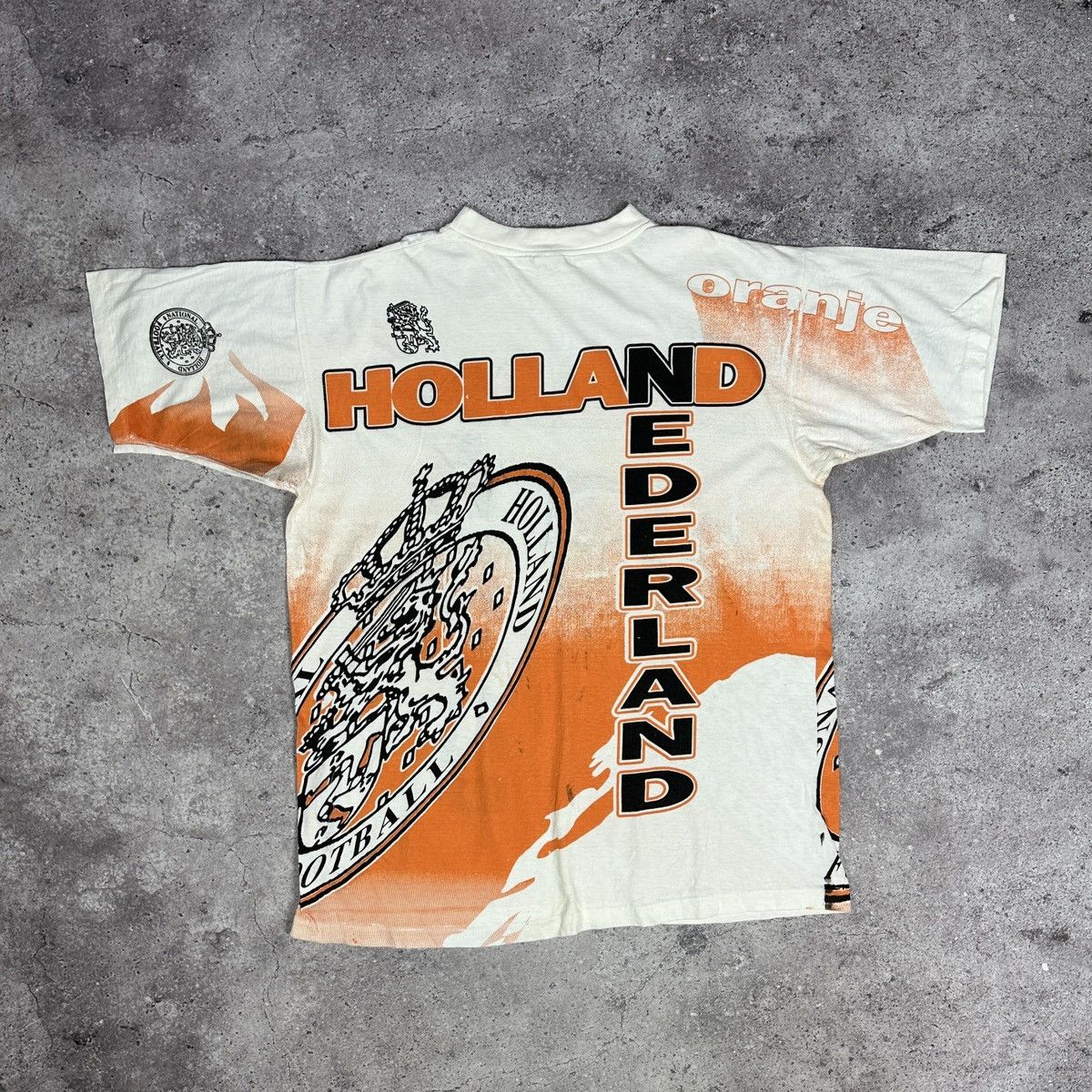 Vintage Vintage 90s Holland Nederland Football AOP tee Championship Size US XXL / EU 58 / 5 - 2 Thumbnail
