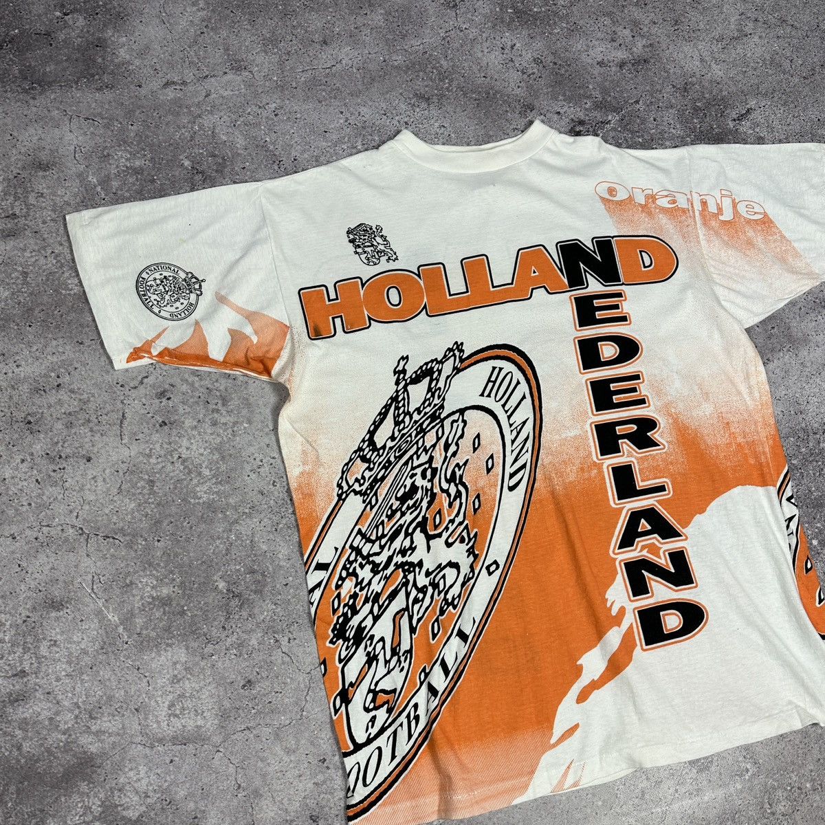 Vintage Vintage 90s Holland Nederland Football AOP tee Championship Size US XXL / EU 58 / 5 - 5 Thumbnail
