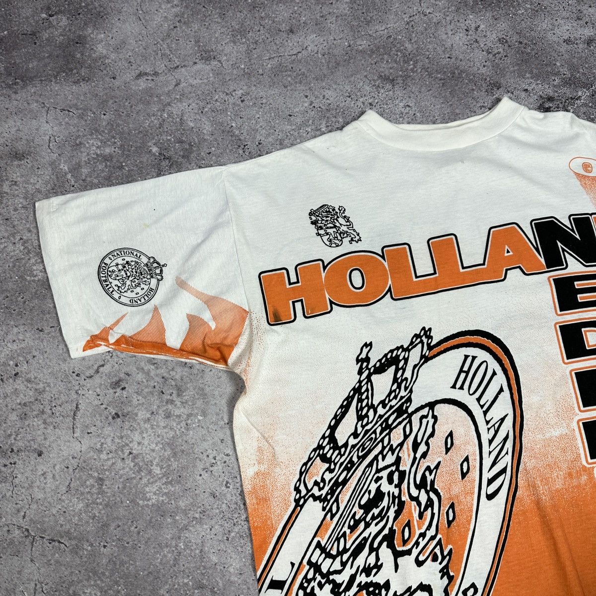 Vintage Vintage 90s Holland Nederland Football AOP tee Championship Size US XXL / EU 58 / 5 - 7 Thumbnail