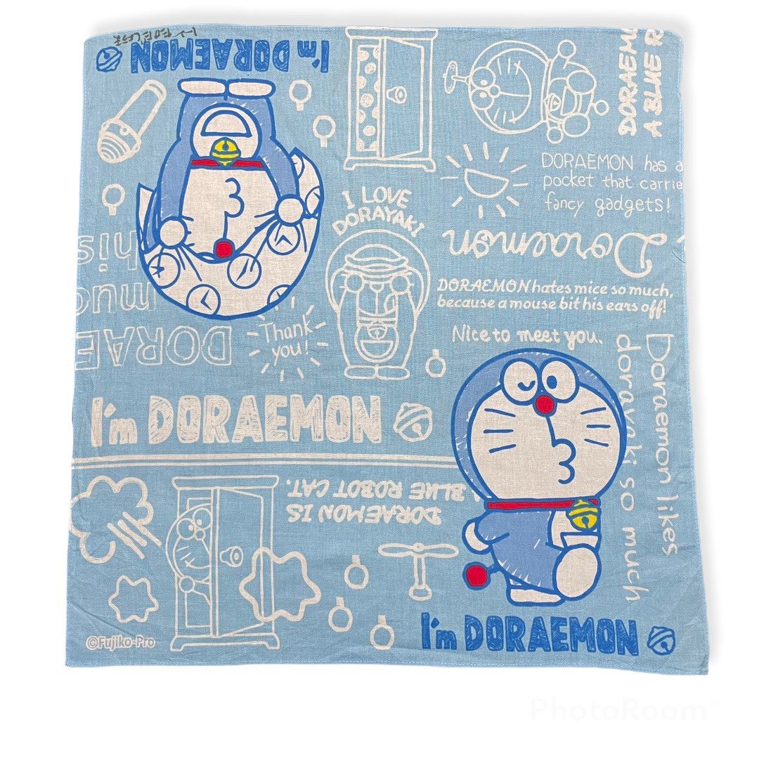 Anime × Cartoon Network × Japanese Brand Doremon Handkercheif / Bandana/ Pocletsquare Size ONE SIZE - 1 Thumbnail