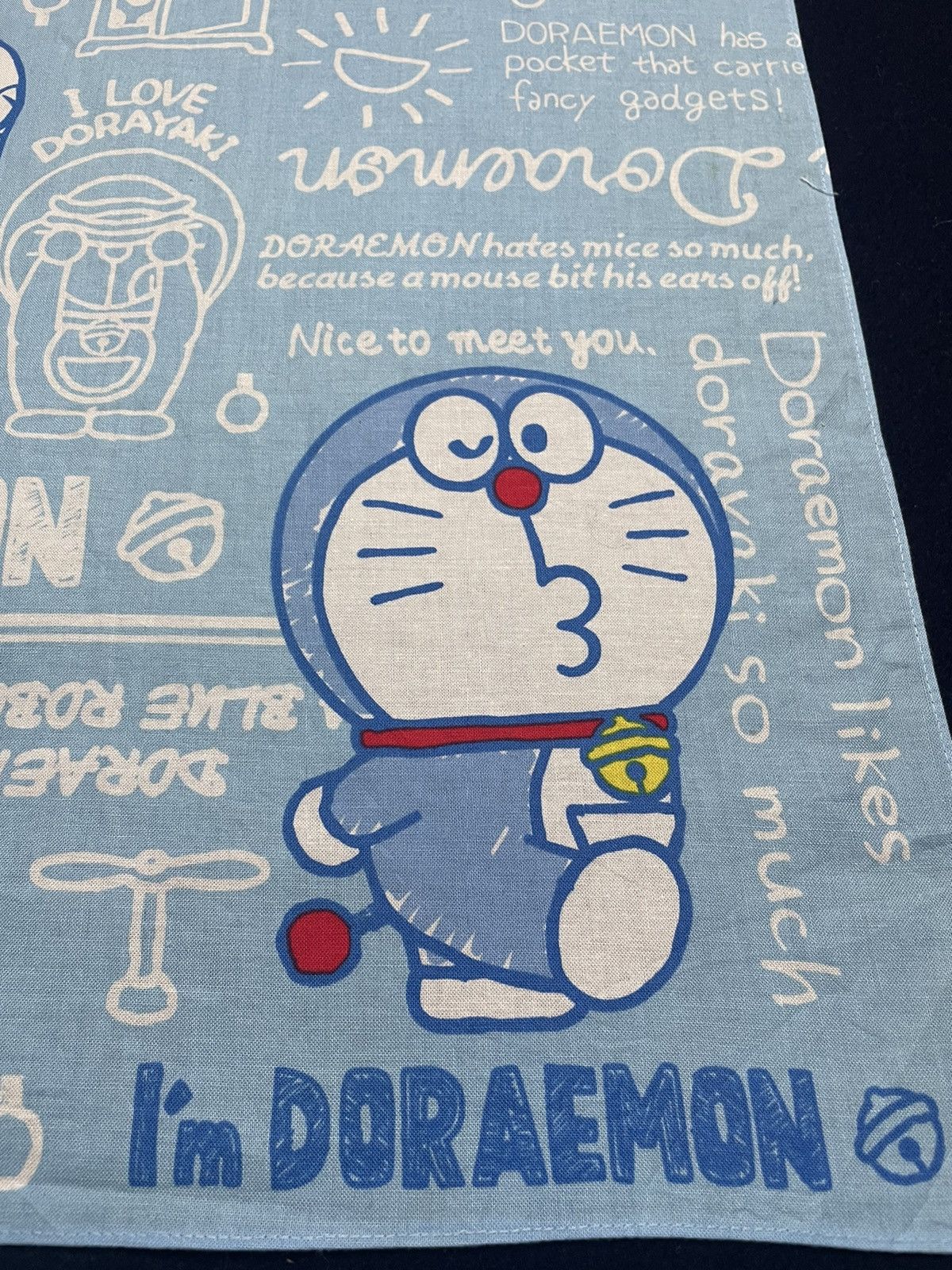 Anime × Cartoon Network × Japanese Brand Doremon Handkercheif / Bandana/ Pocletsquare Size ONE SIZE - 5 Thumbnail
