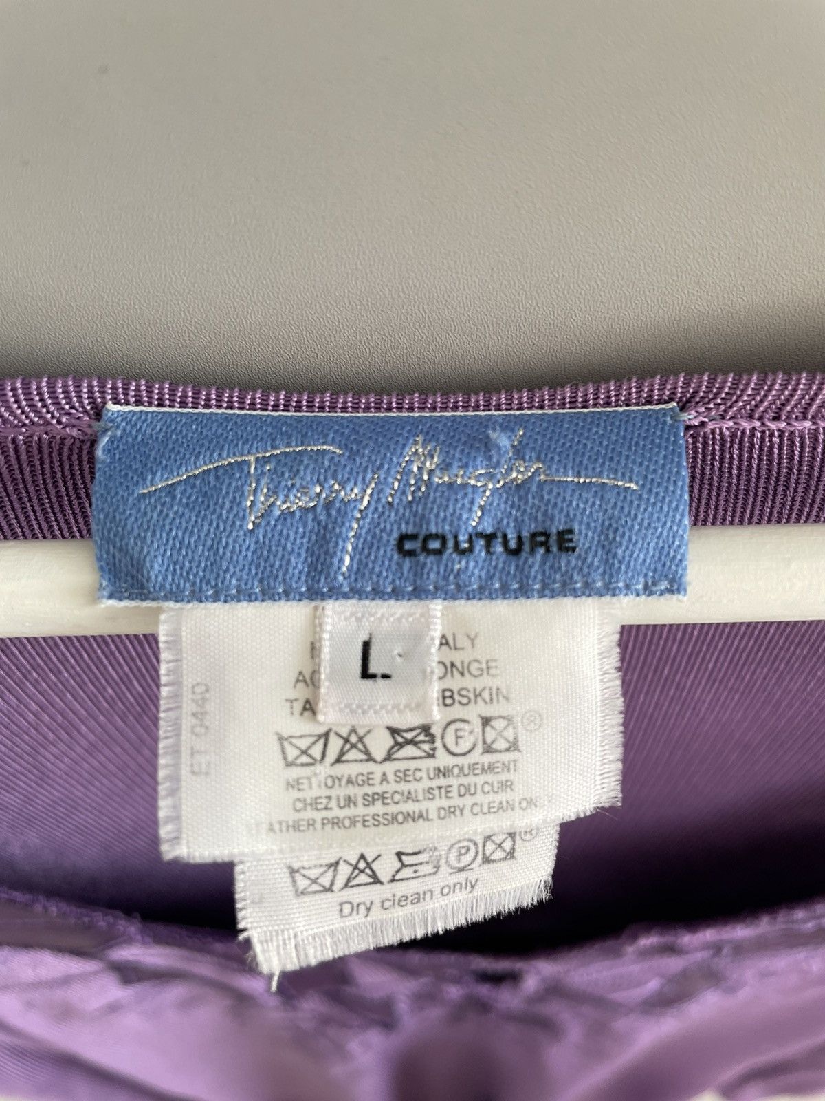 Thierry Mugler Thierry Mugler Purple Dress with Embroidery Size L / US 10 / IT 46 - 7 Thumbnail