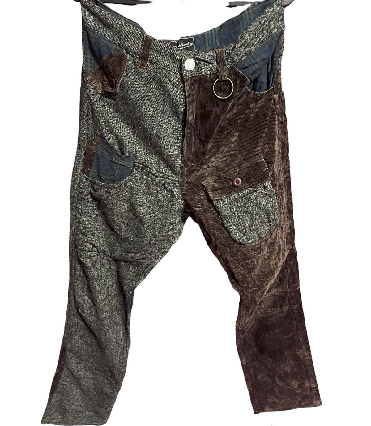 image of Breath Pants Patcwork Wool Japan in Two Tune, Men's (Size 32)