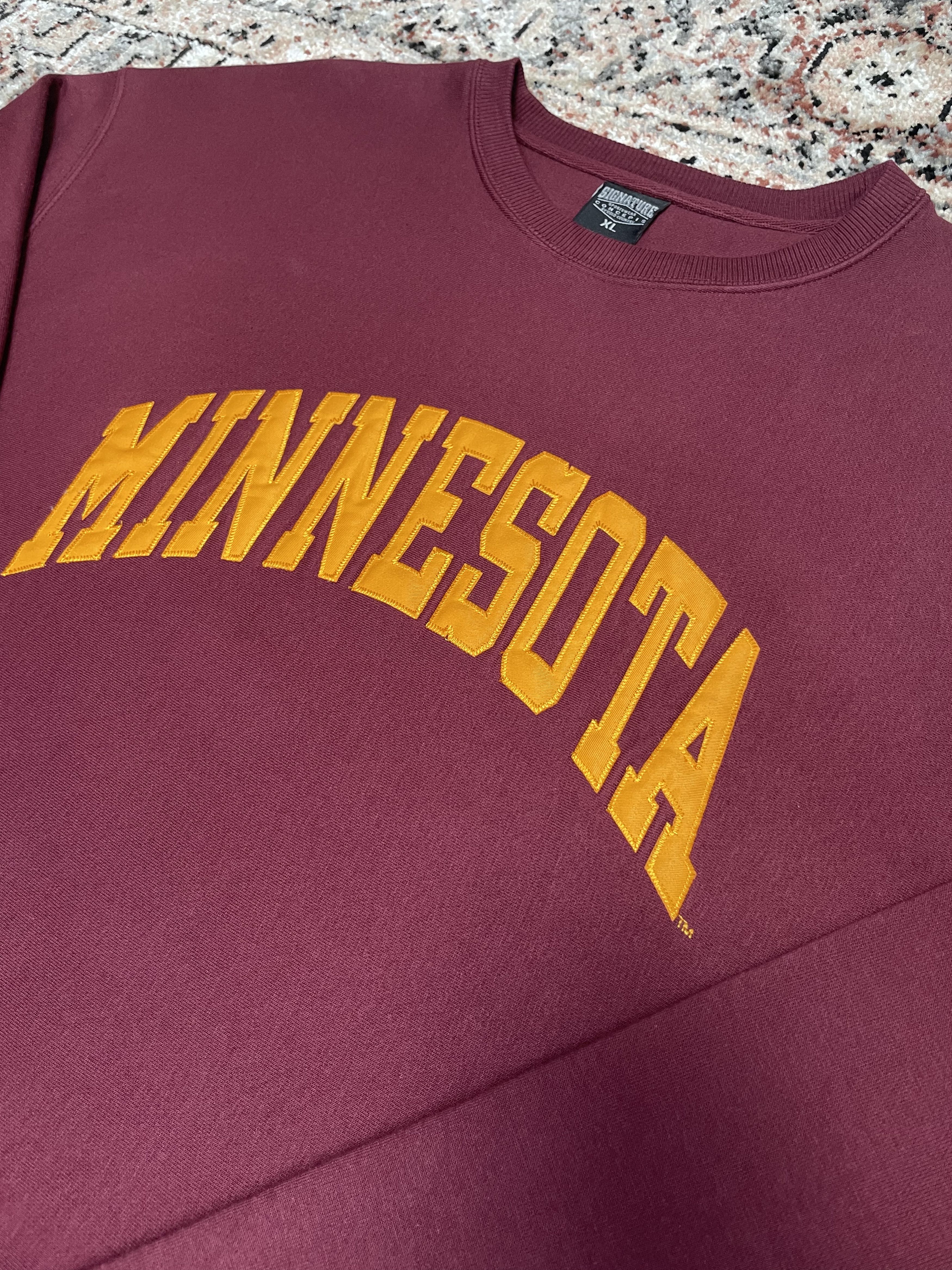 Vintage Signature Sportswear - Minnesota Burgundy Crewneck Size US XL / EU 56 / 4 - 3 Thumbnail