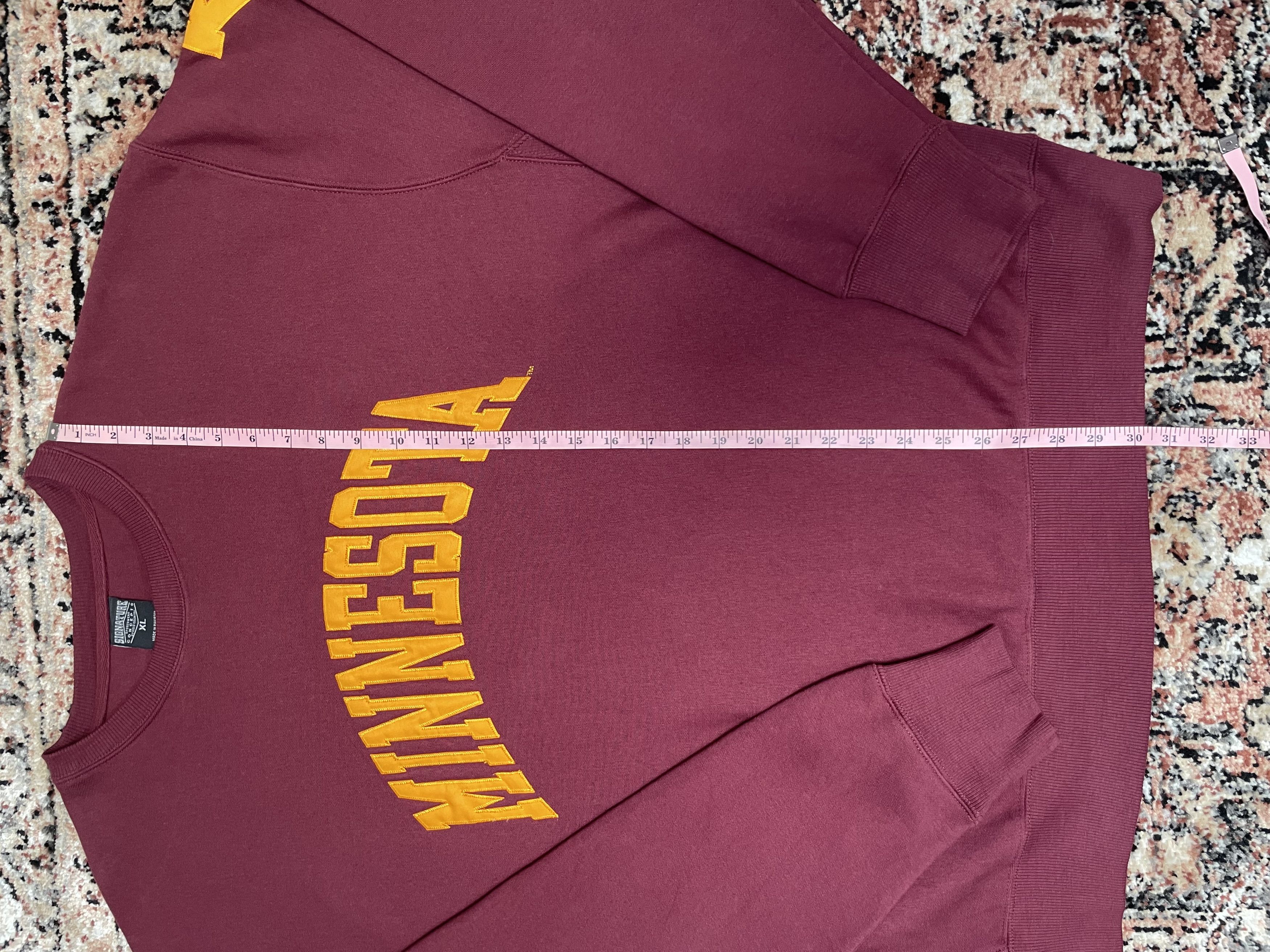 Vintage Signature Sportswear - Minnesota Burgundy Crewneck Size US XL / EU 56 / 4 - 6 Thumbnail