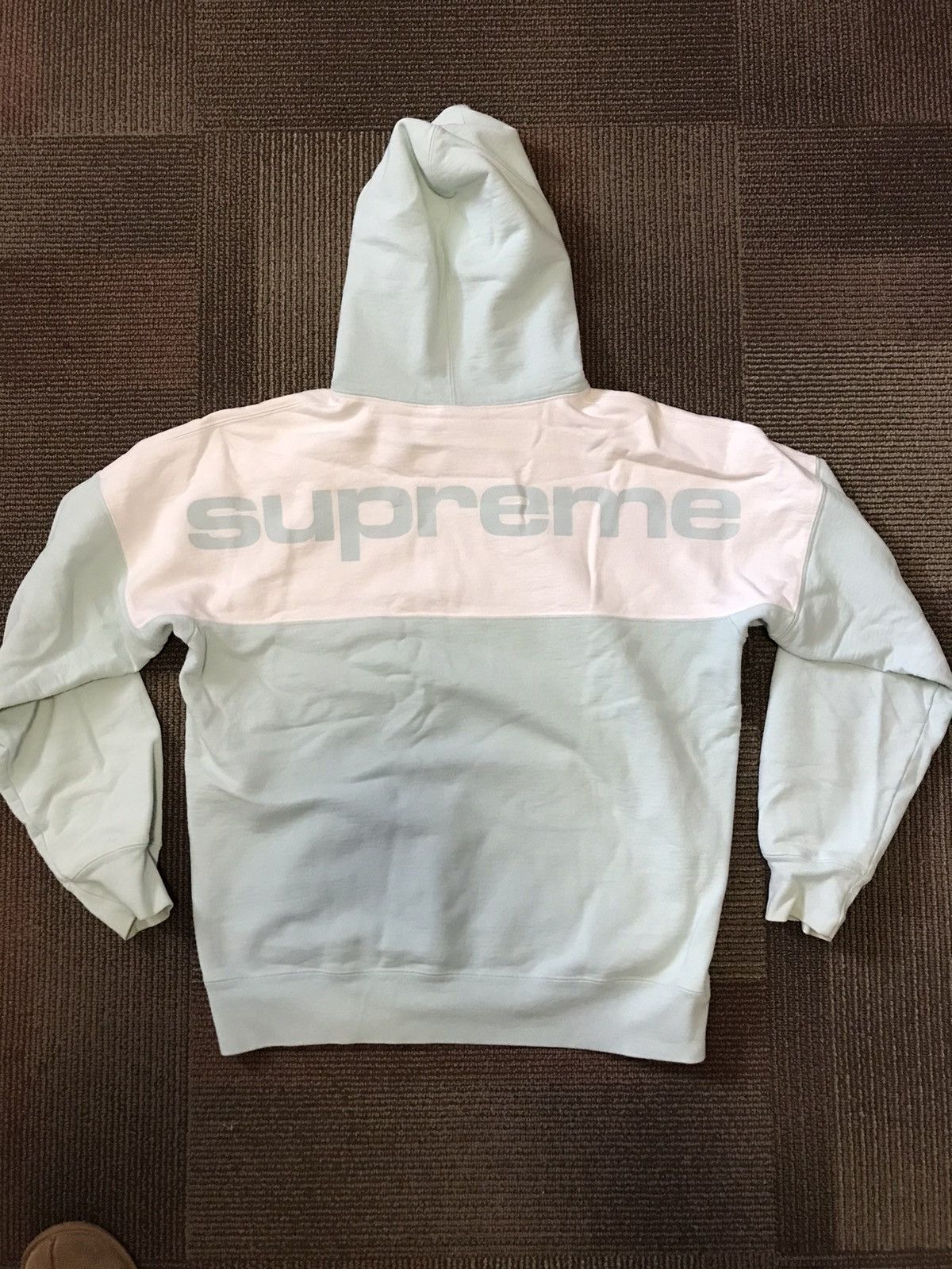 Supreme Supreme Block Hoodie Ice Blue XL Grailed