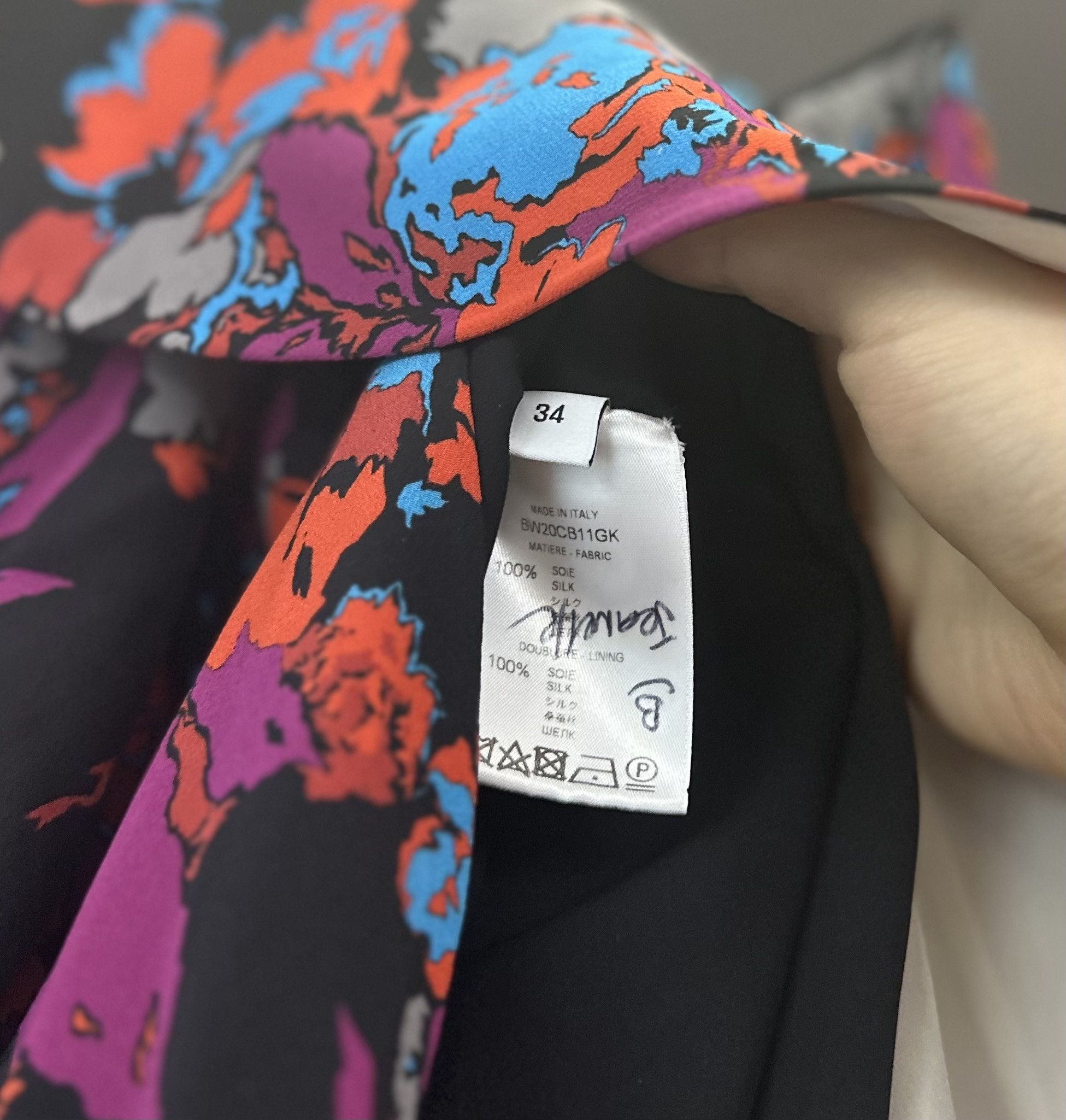 Givenchy GIVENCHY One Shoulder Floral Dress, 100% Silk Size XS / US 0-2 / IT 36-38 - 5 Thumbnail